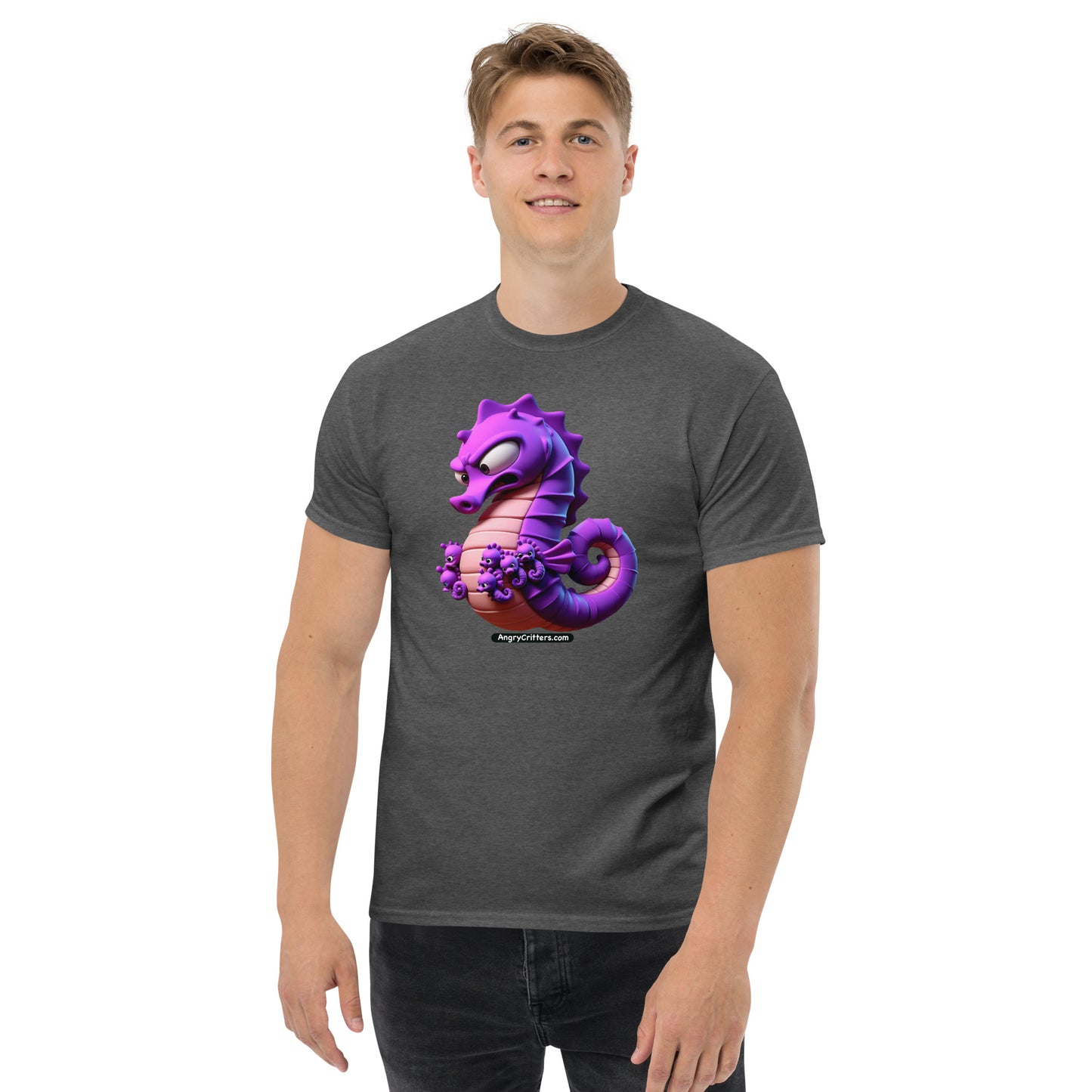 Angry Critters - Seahorse Dad, Men's classic tee