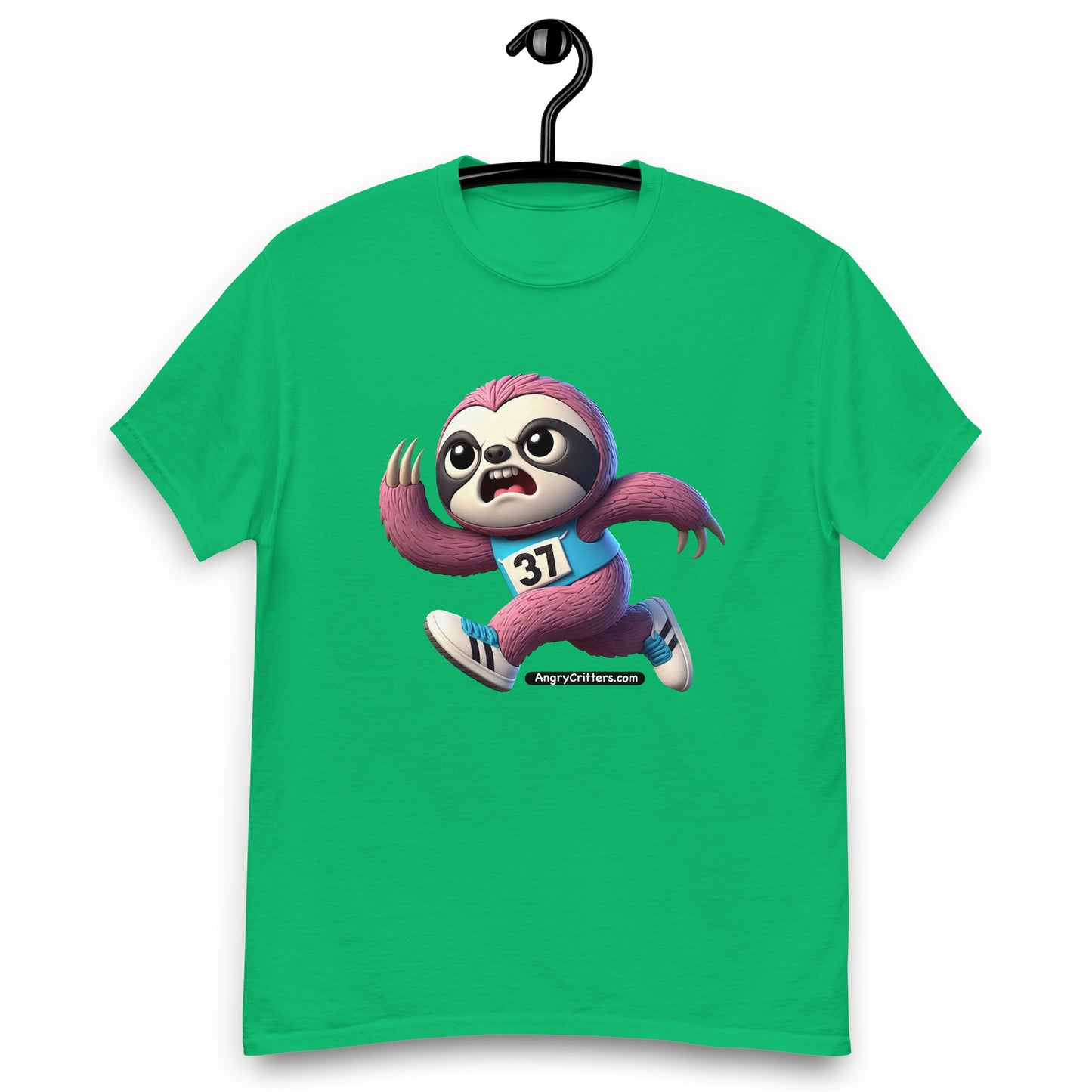 Angry Critters - Running Sloth, Men's classic tee