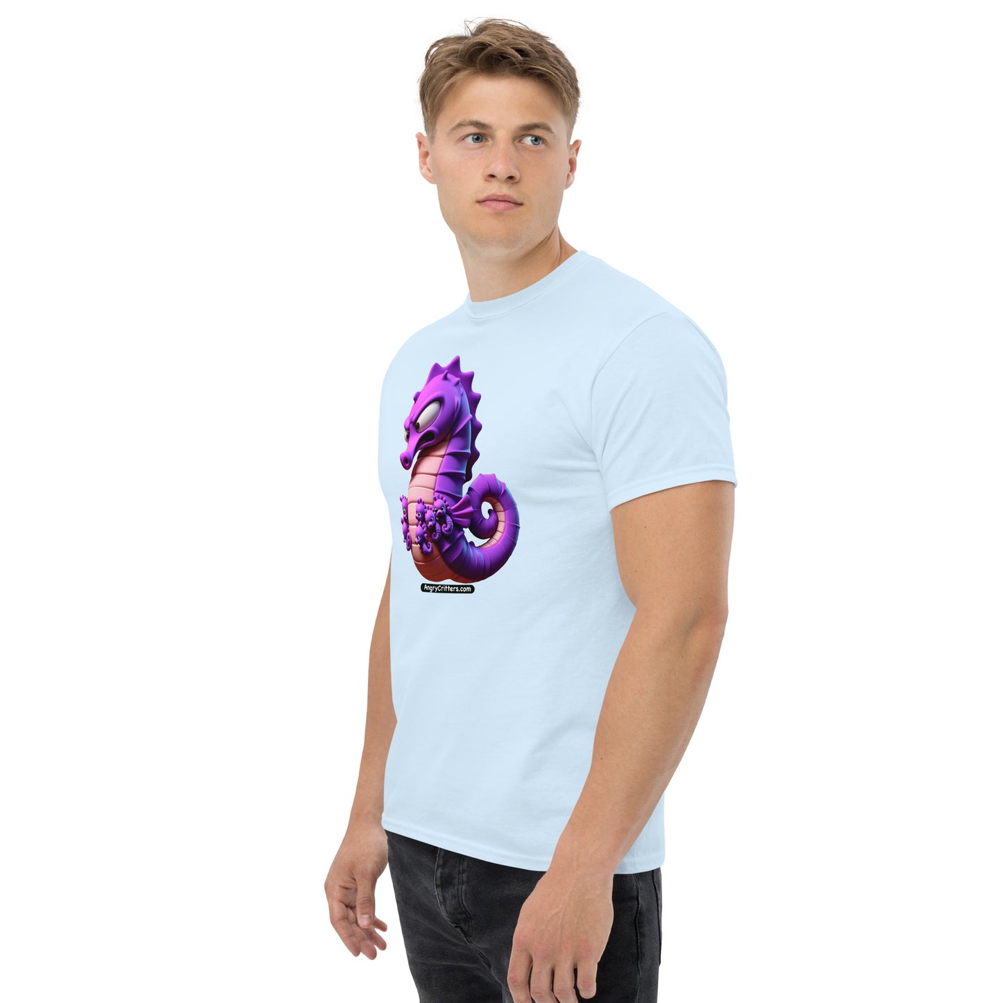 Angry Critters - Seahorse Dad, Men's classic tee