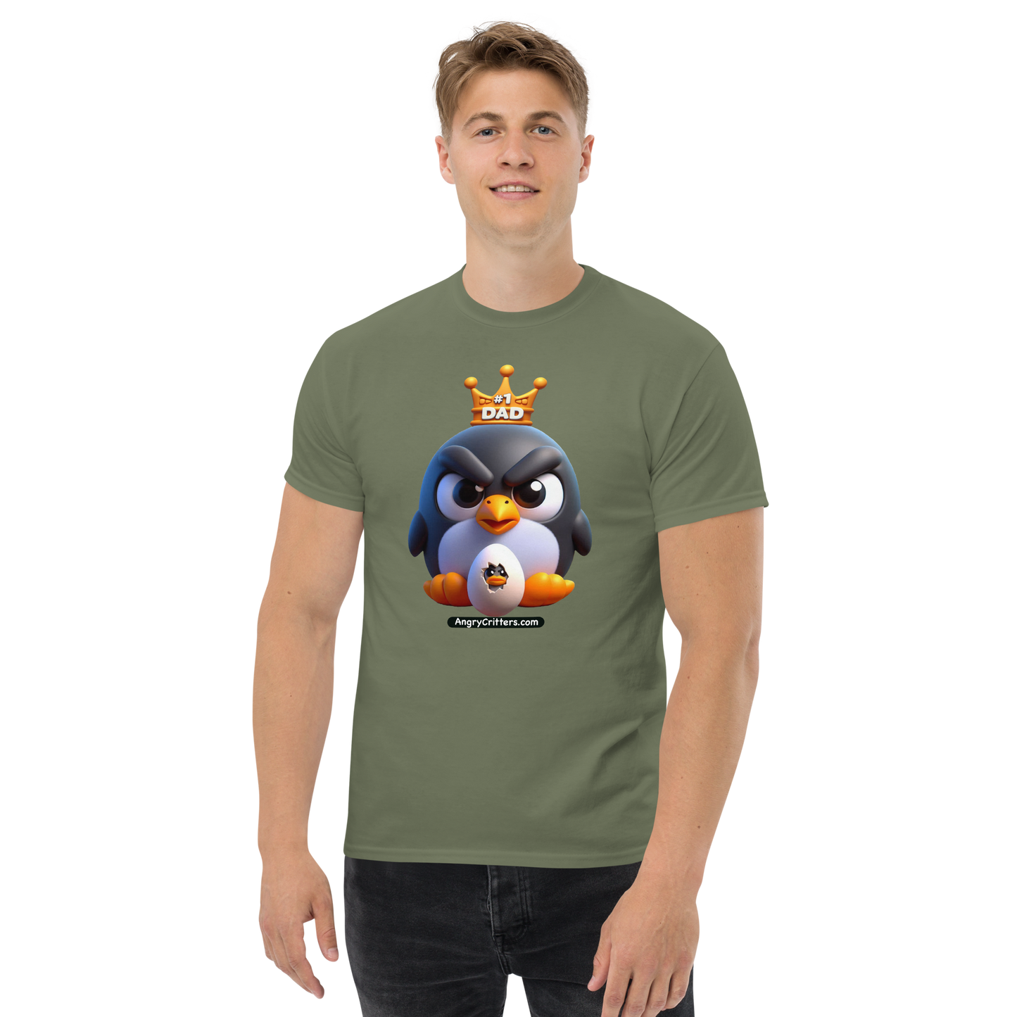 Angry Critters - Penguin Dad, Men's classic tee