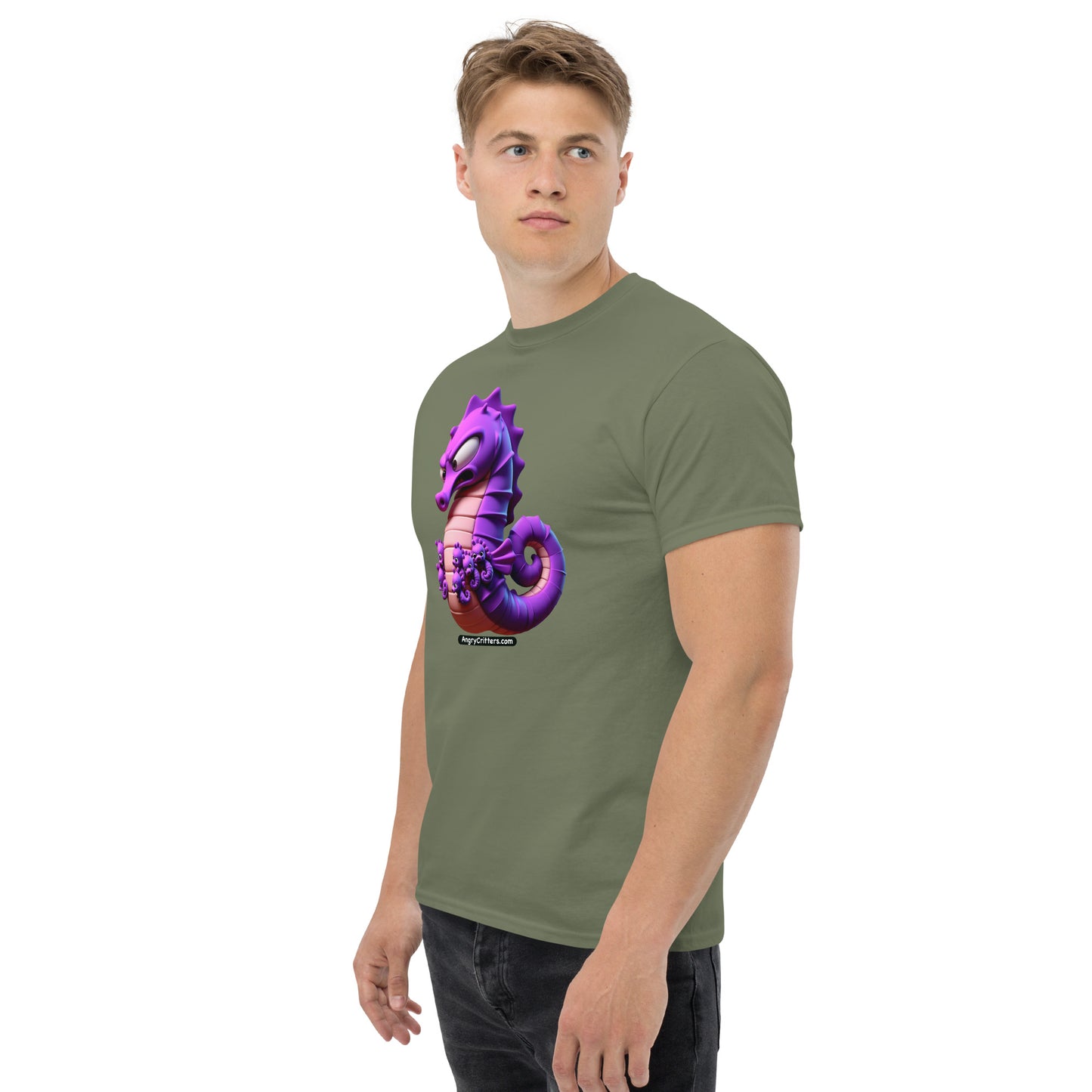 Angry Critters - Seahorse Dad, Men's classic tee