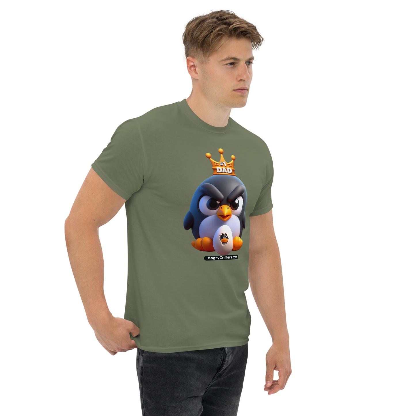 Angry Critters - Penguin Dad, Men's classic tee