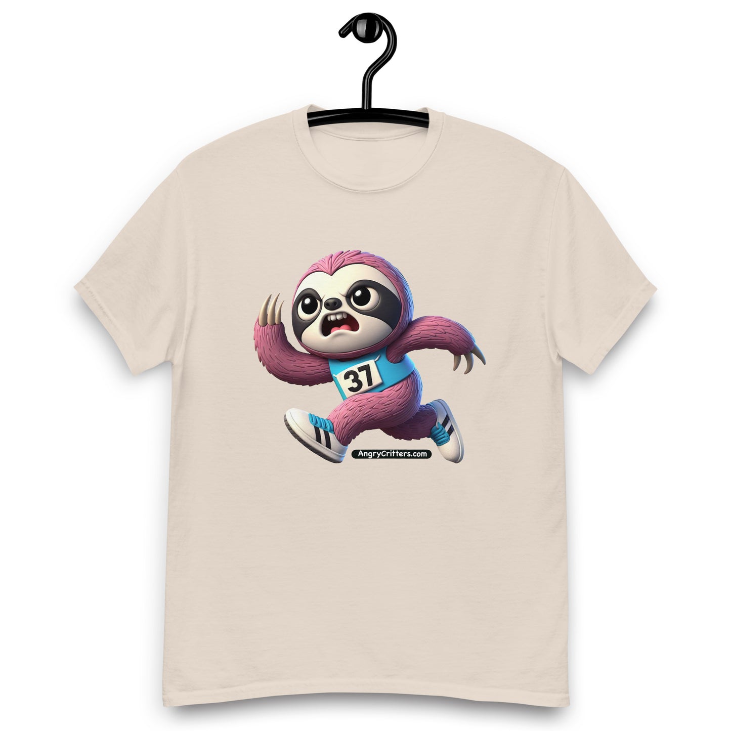 Angry Critters - Running Sloth, Men's classic tee