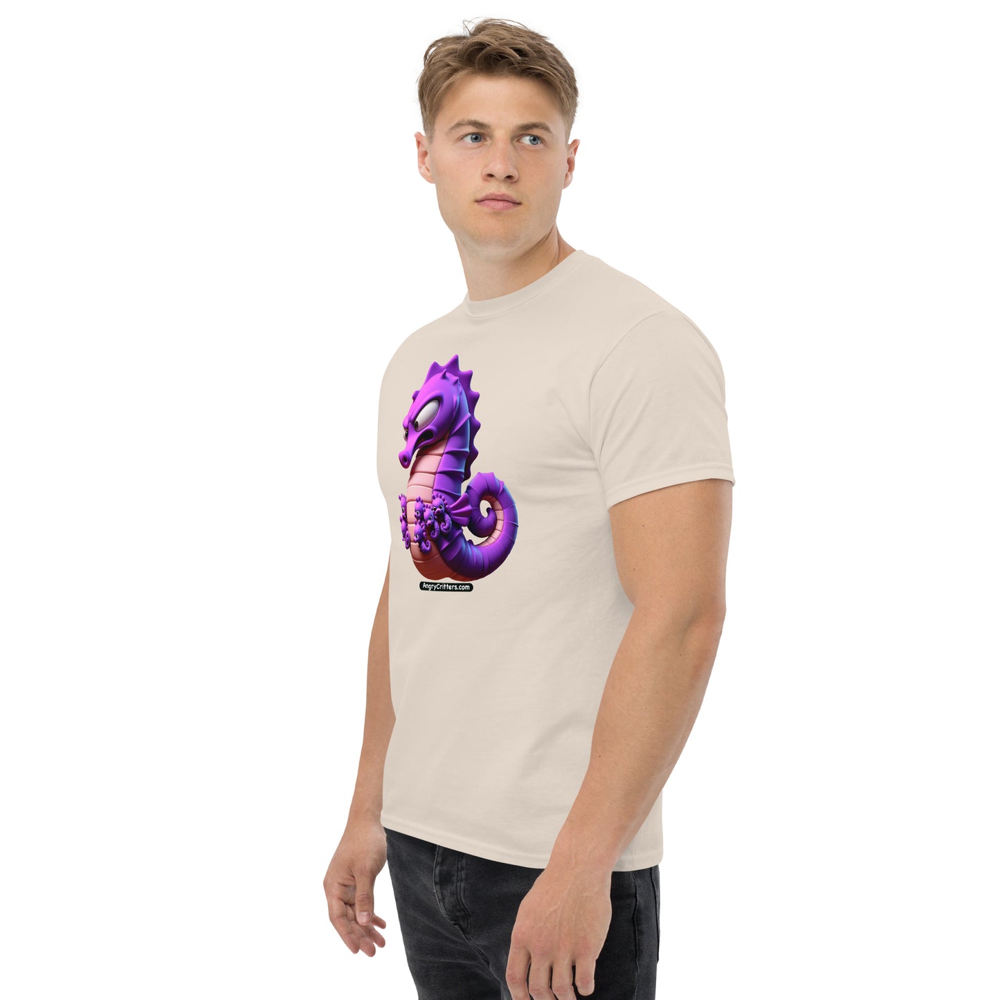 Angry Critters - Seahorse Dad, Men's classic tee