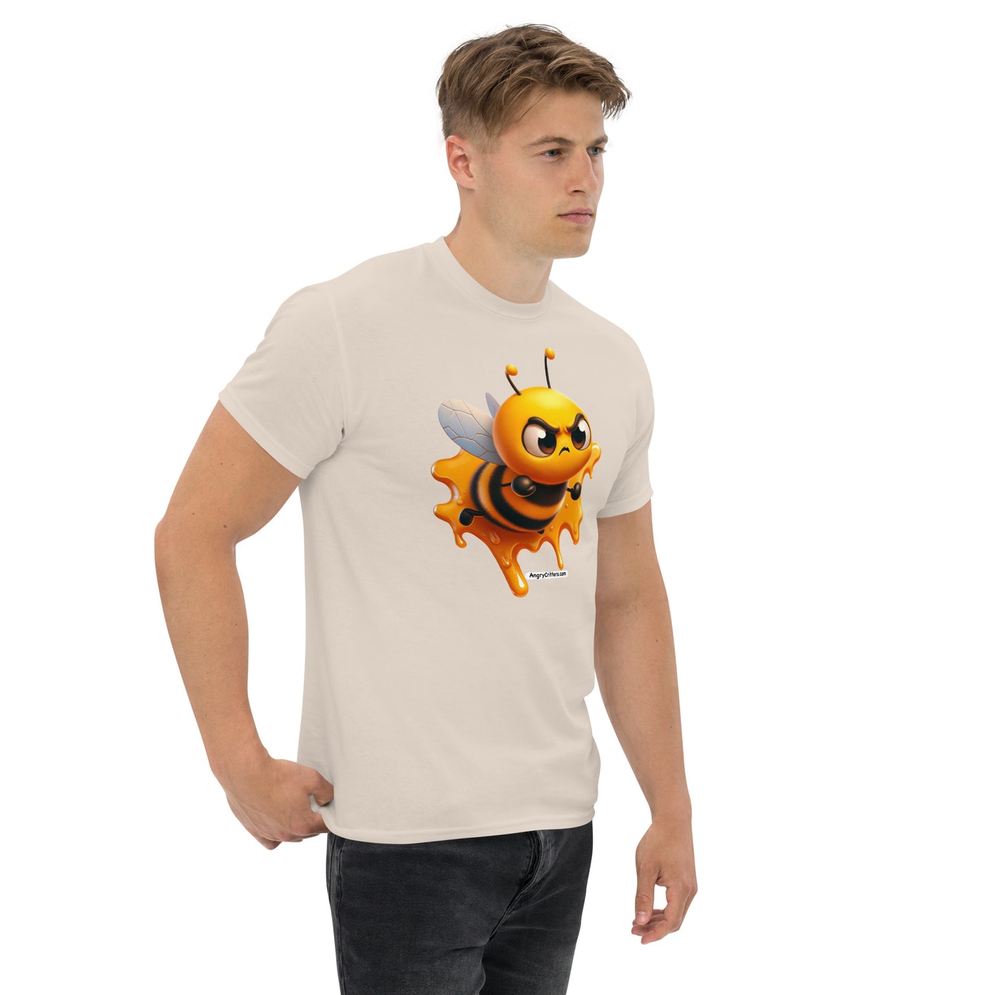 Angry Critters - Bee Stuck in Honey Men's classic tee