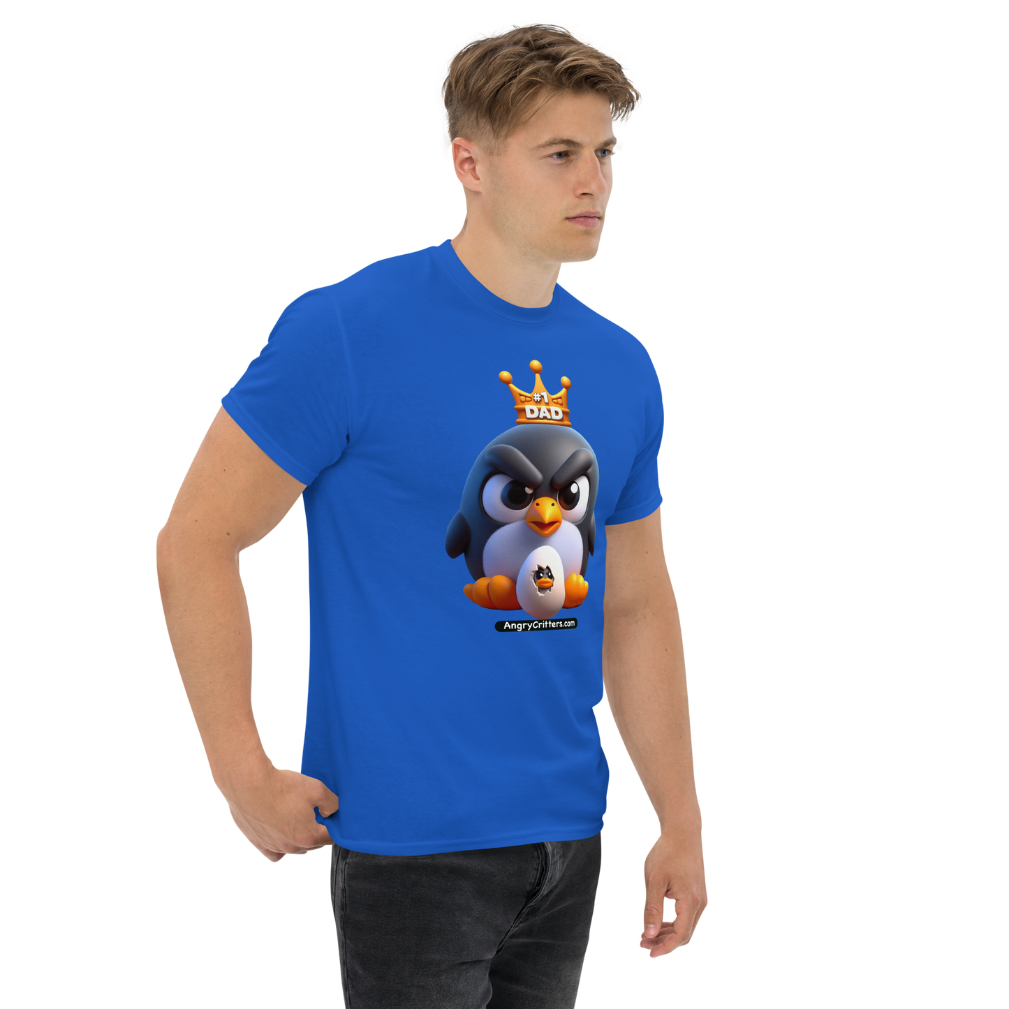 Angry Critters - Penguin Dad, Men's classic tee