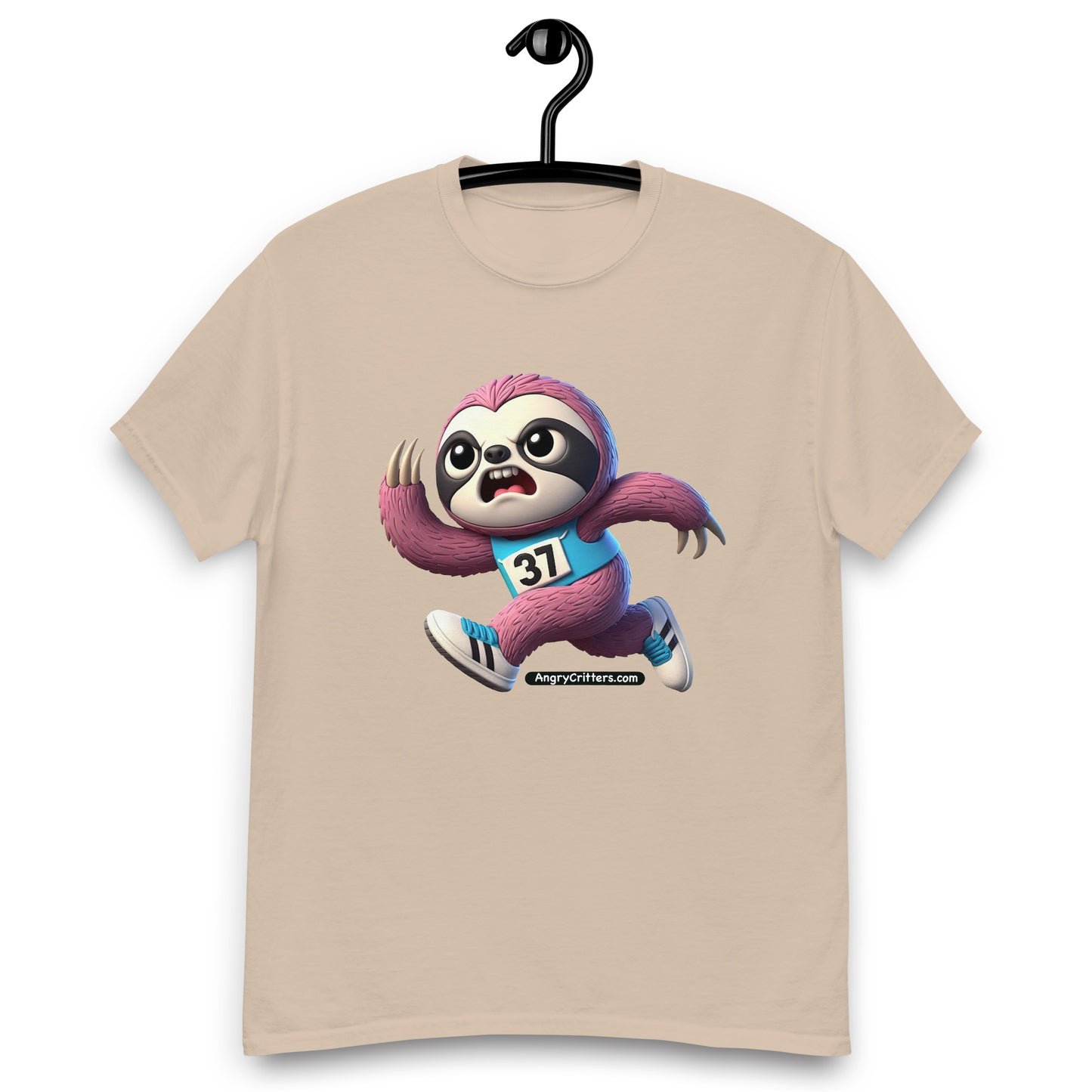 Angry Critters - Running Sloth, Men's classic tee