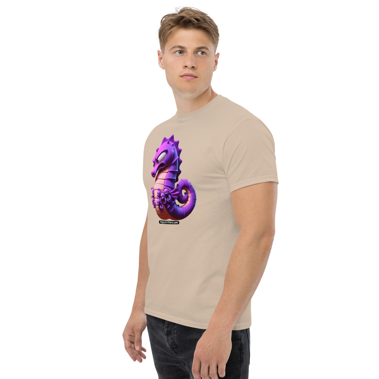 Angry Critters - Seahorse Dad, Men's classic tee