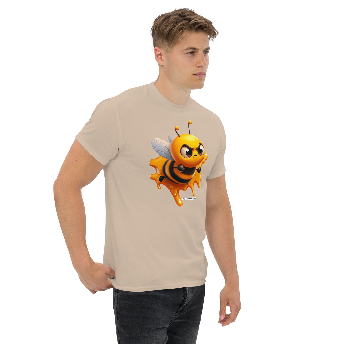 Angry Critters - Bee Stuck in Honey Men's classic tee