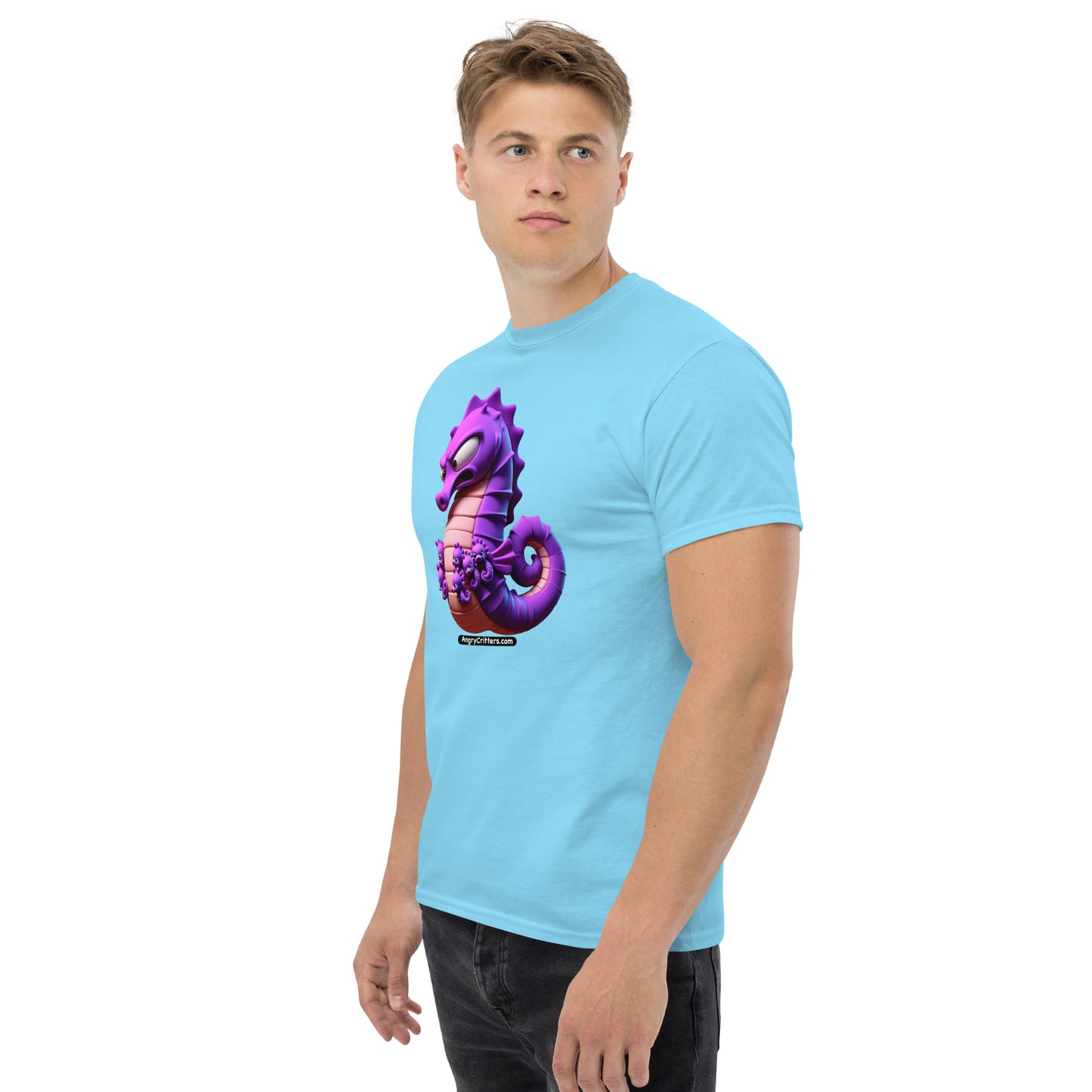 Angry Critters - Seahorse Dad, Men's classic tee