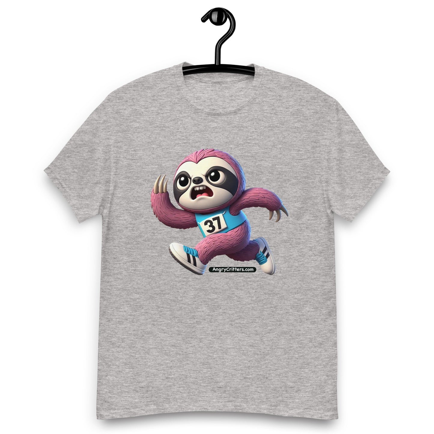 Angry Critters - Running Sloth, Men's classic tee