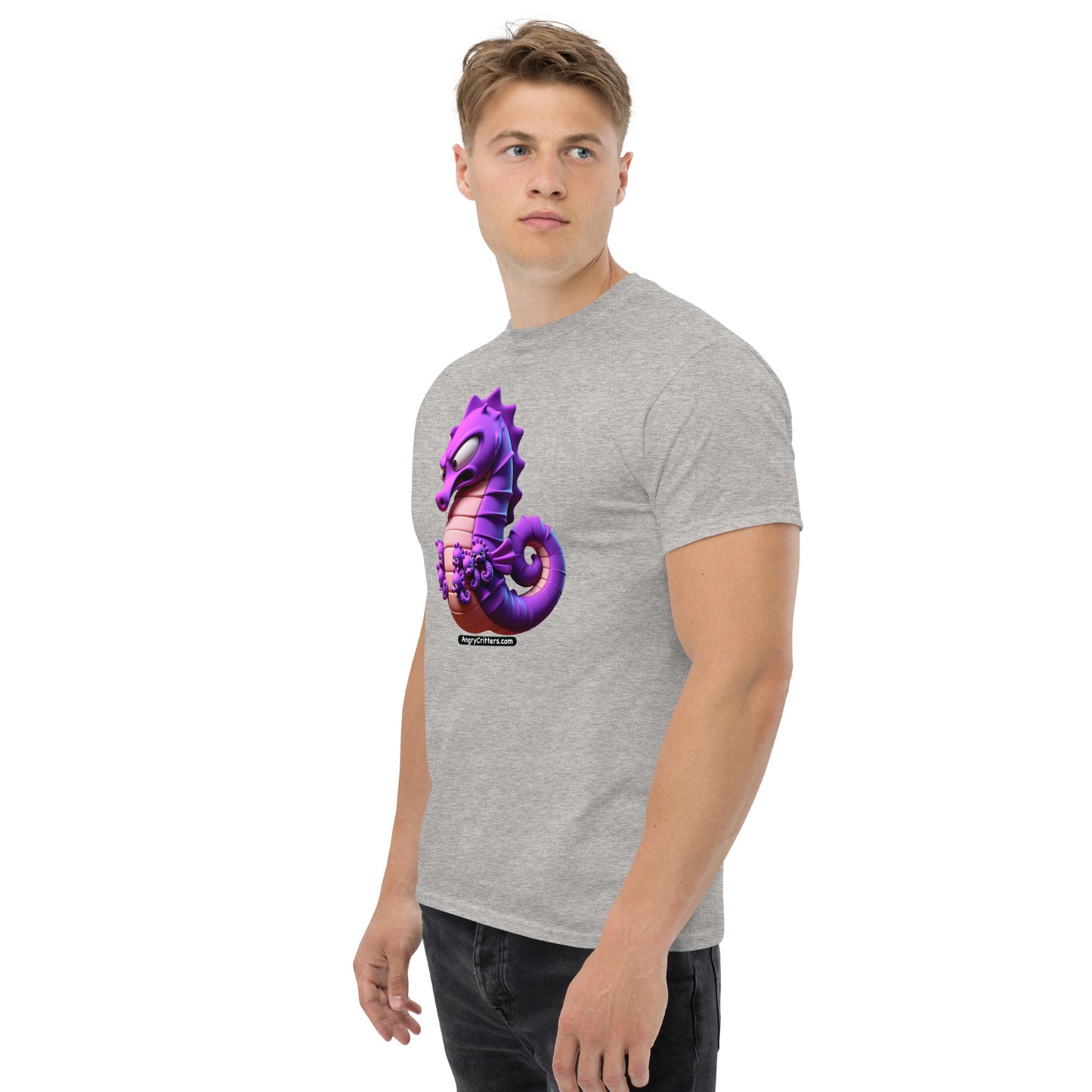 Angry Critters - Seahorse Dad, Men's classic tee