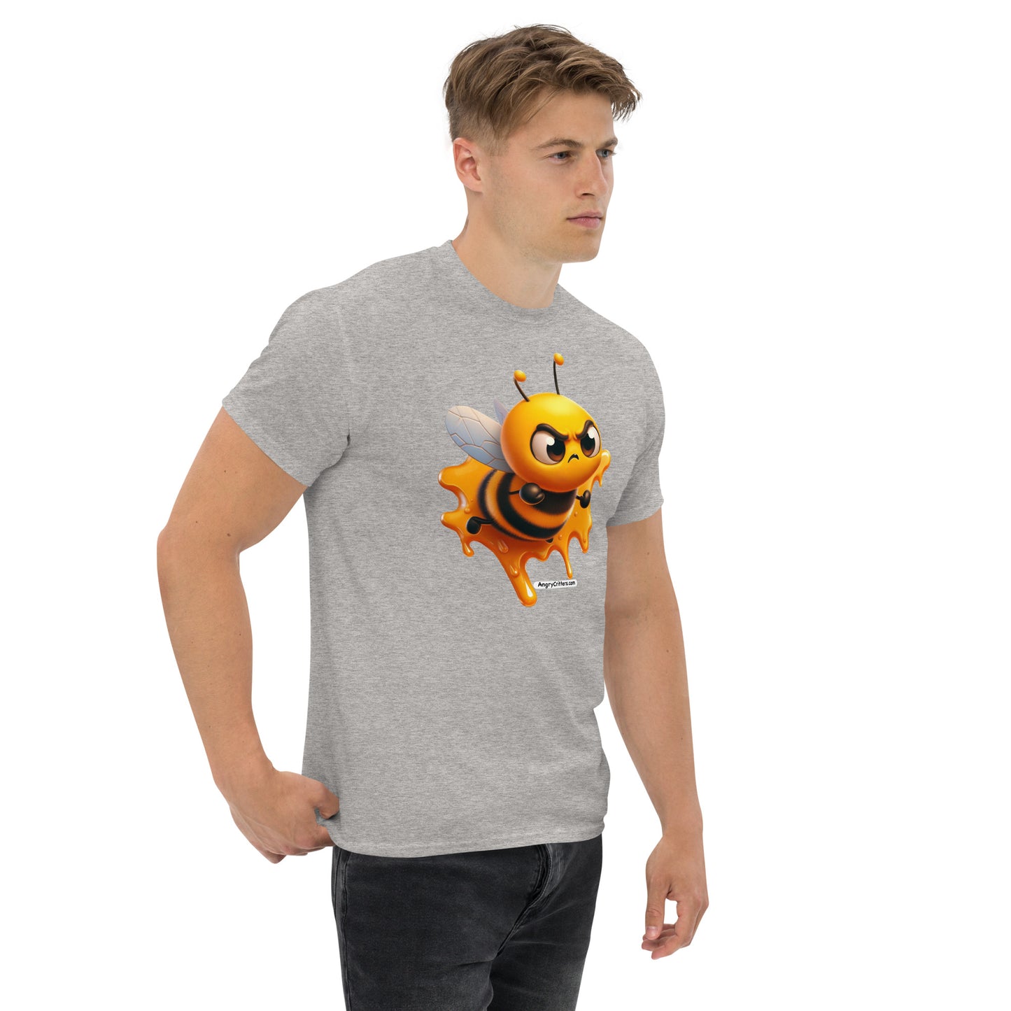 Angry Critters - Bee Stuck in Honey Men's classic tee