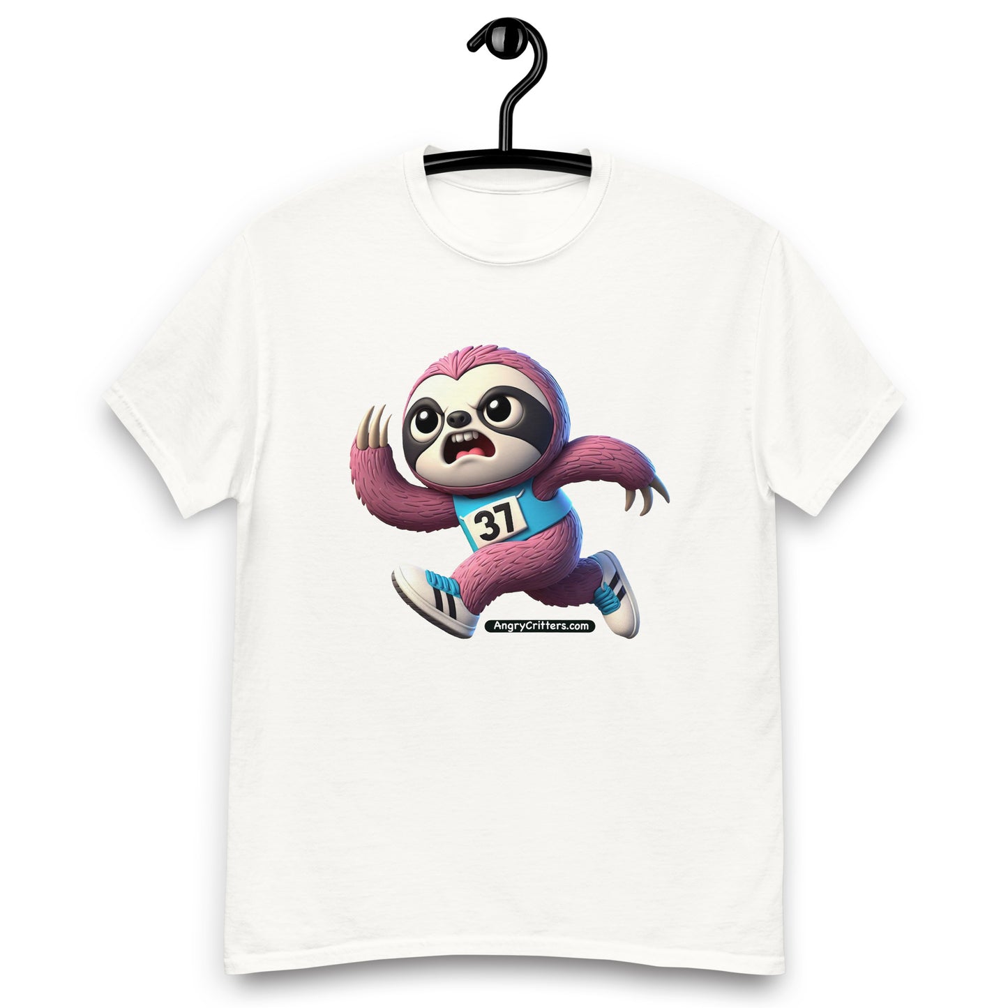 Angry Critters - Running Sloth, Men's classic tee