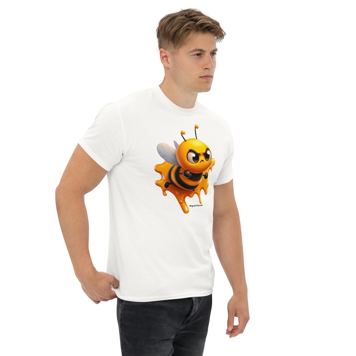 Angry Critters - Bee Stuck in Honey Men's classic tee