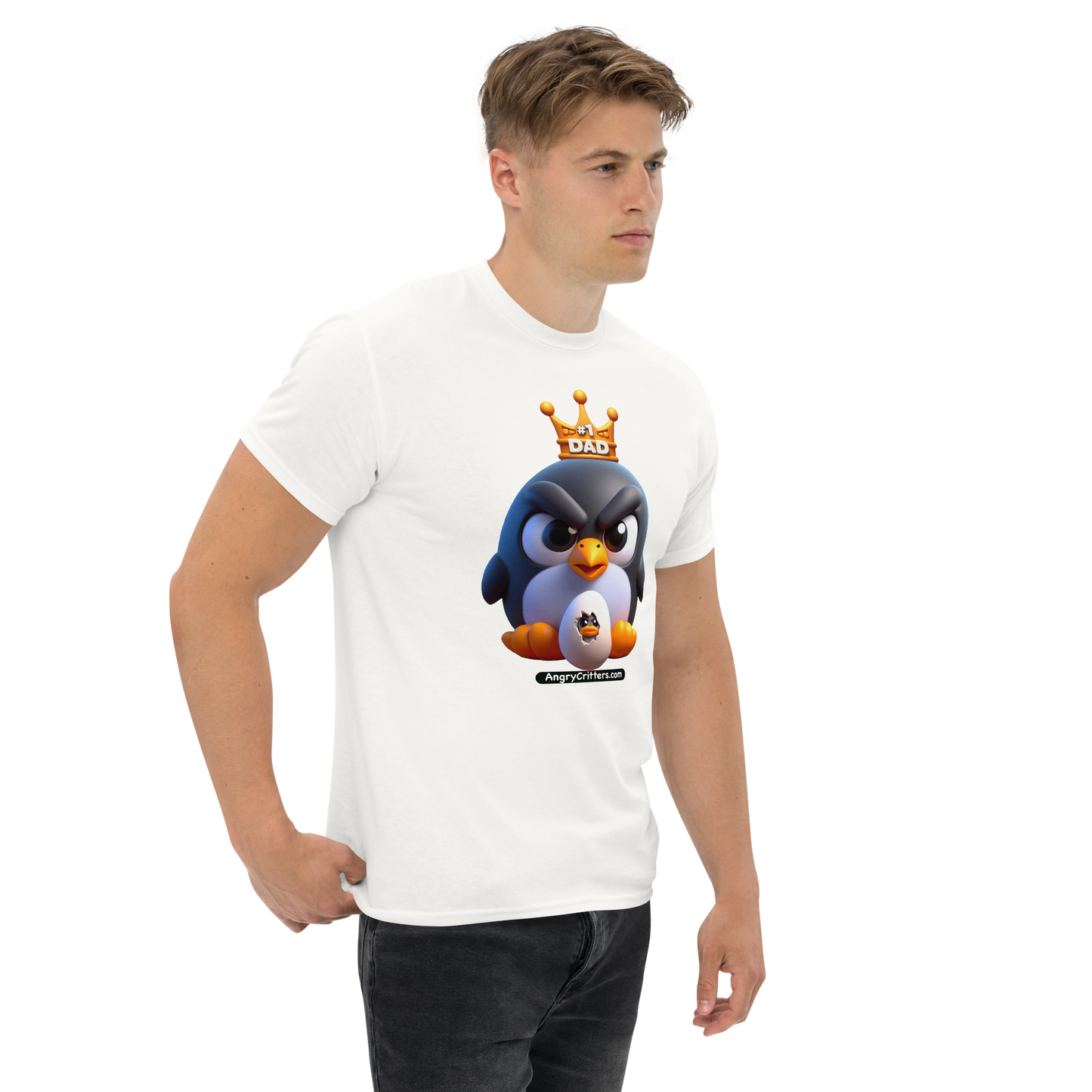 Angry Critters - Penguin Dad, Men's classic tee