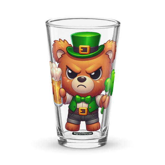 Angry Critters - St. Patrick’s Day Bear Shaker pint glass