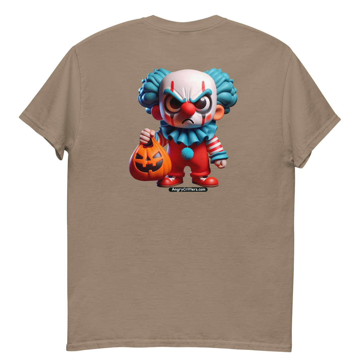 Angry Critters - Halloween Clown Blue F/B, Unisex classic tee