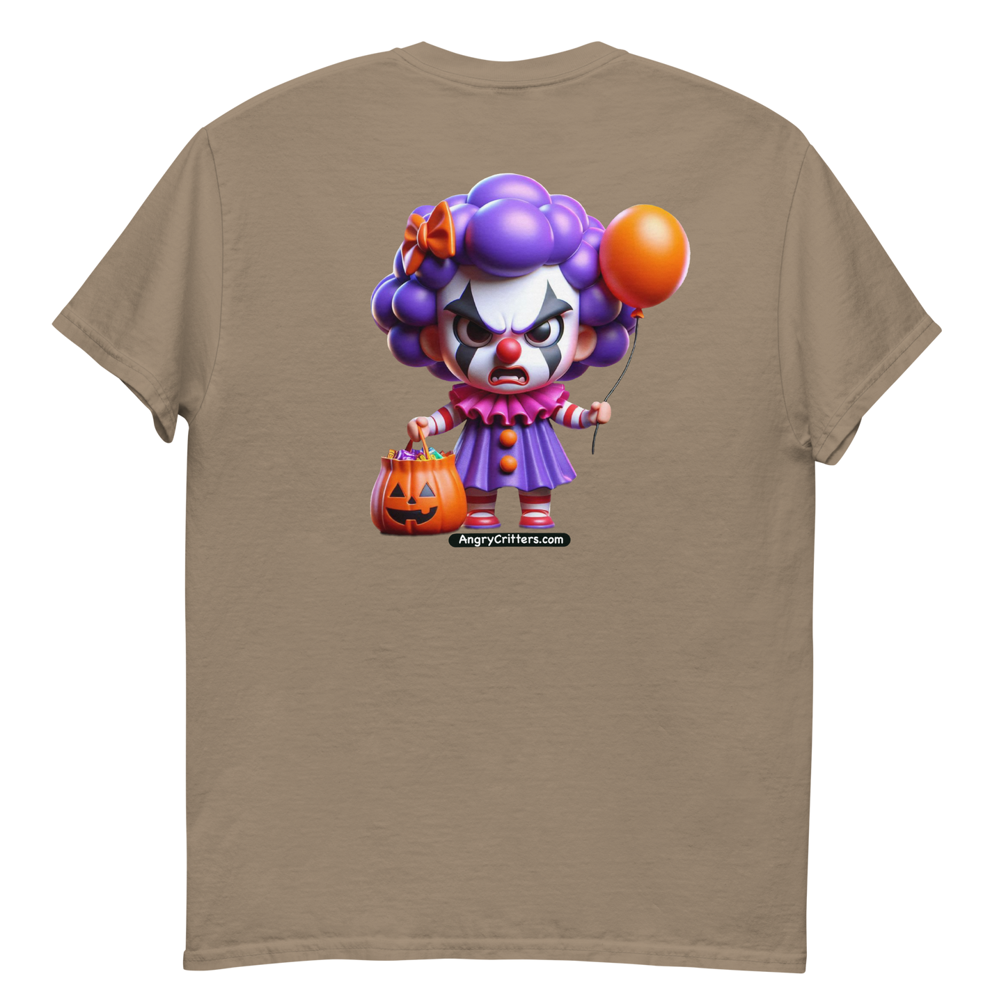 Angry Critters - Halloween Clown Purple F/B, Unisex classic tee