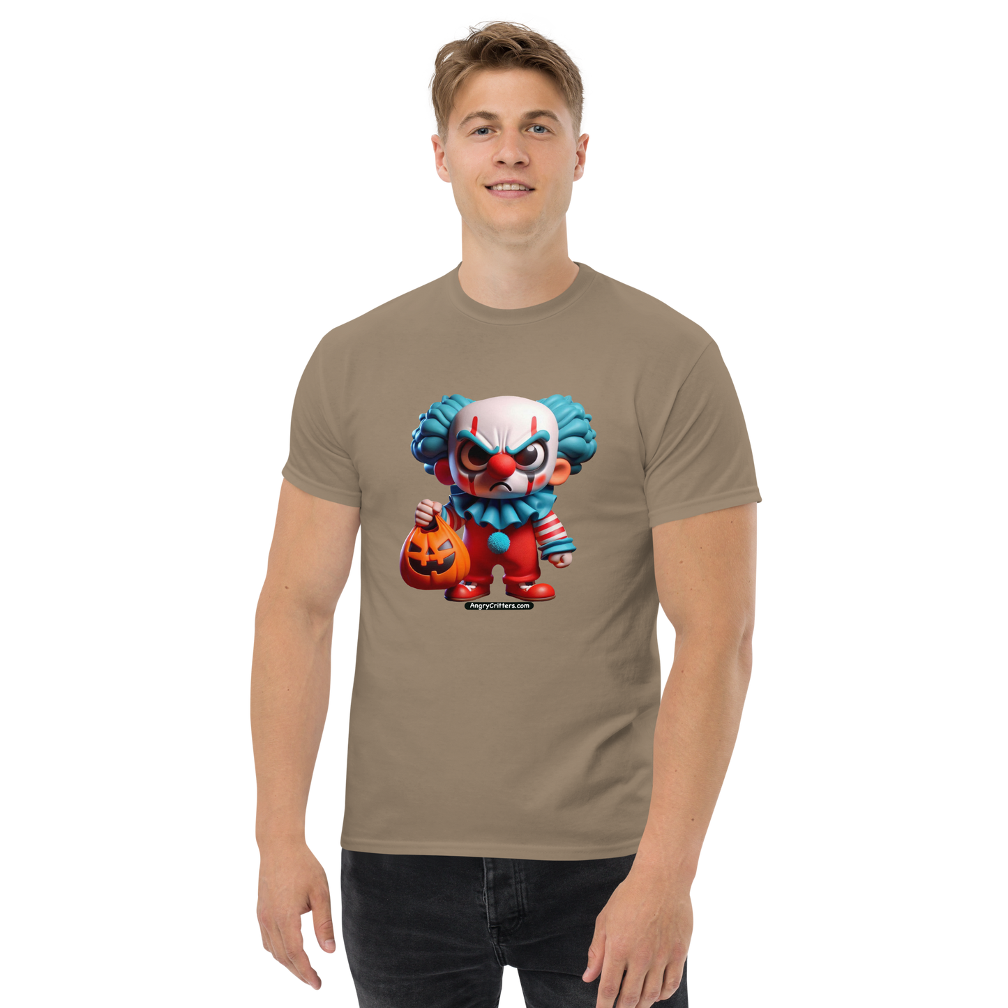 Angry Critters - Halloween Clown Blue, Unisex classic tee