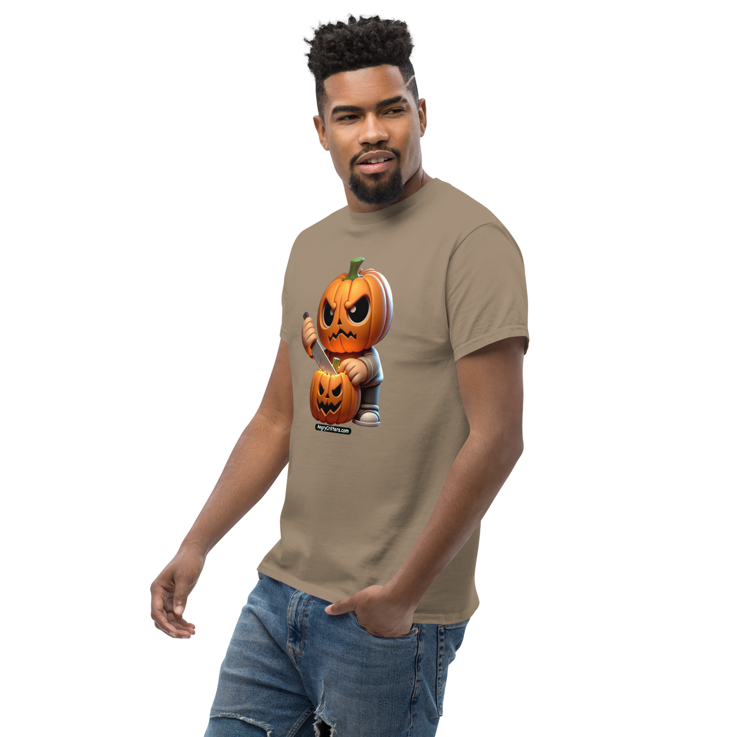 Angry Critters - Jack Carving Pumpkin, Unisex classic tee