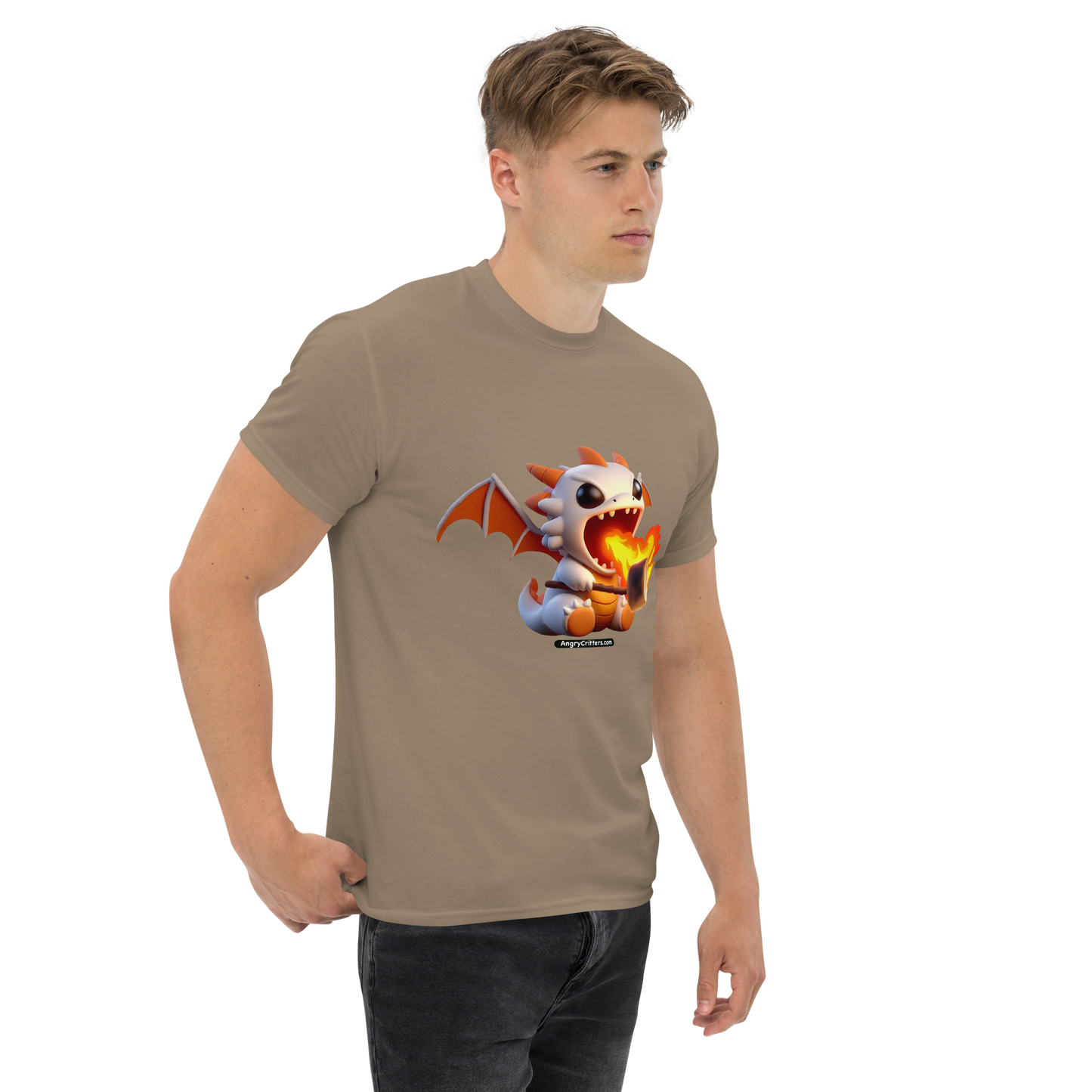 Angry Critters - Dragon Toasting Marshmallow, Unisex classic tee