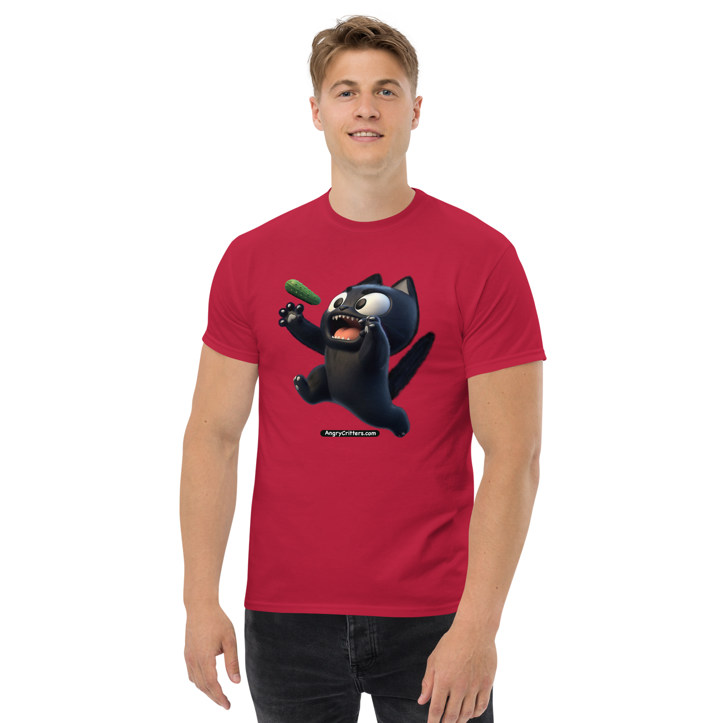 Angry Critters - Black Cat Scare, Unisex classic tee