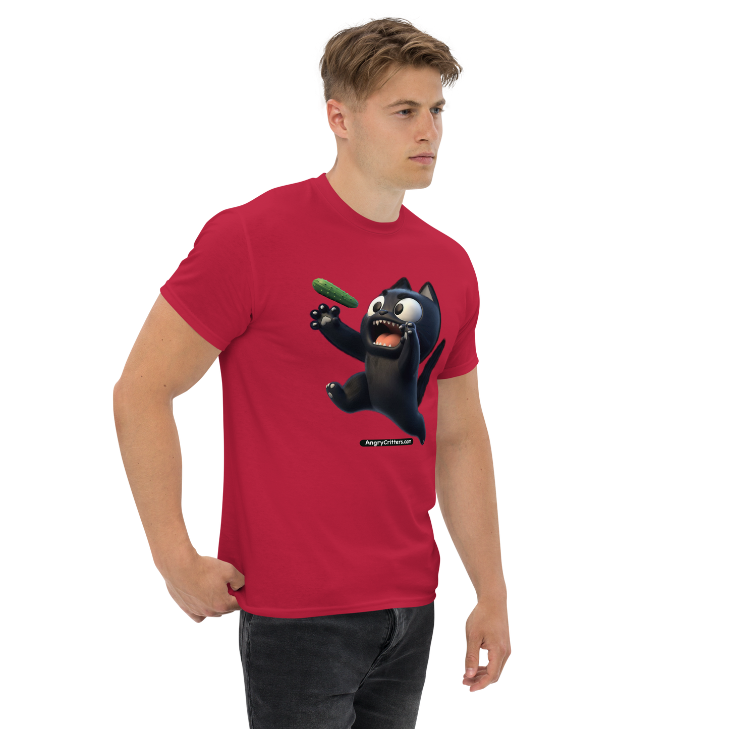 Angry Critters - Black Cat Scare, Unisex classic tee