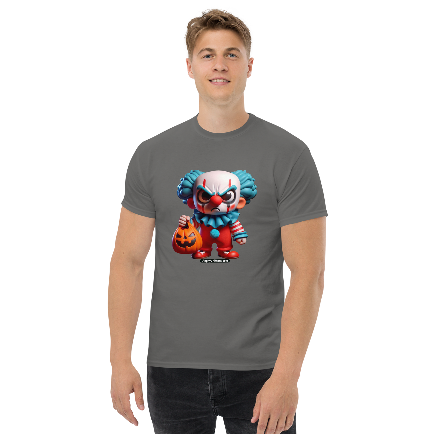 Angry Critters - Halloween Clown Blue, Unisex classic tee