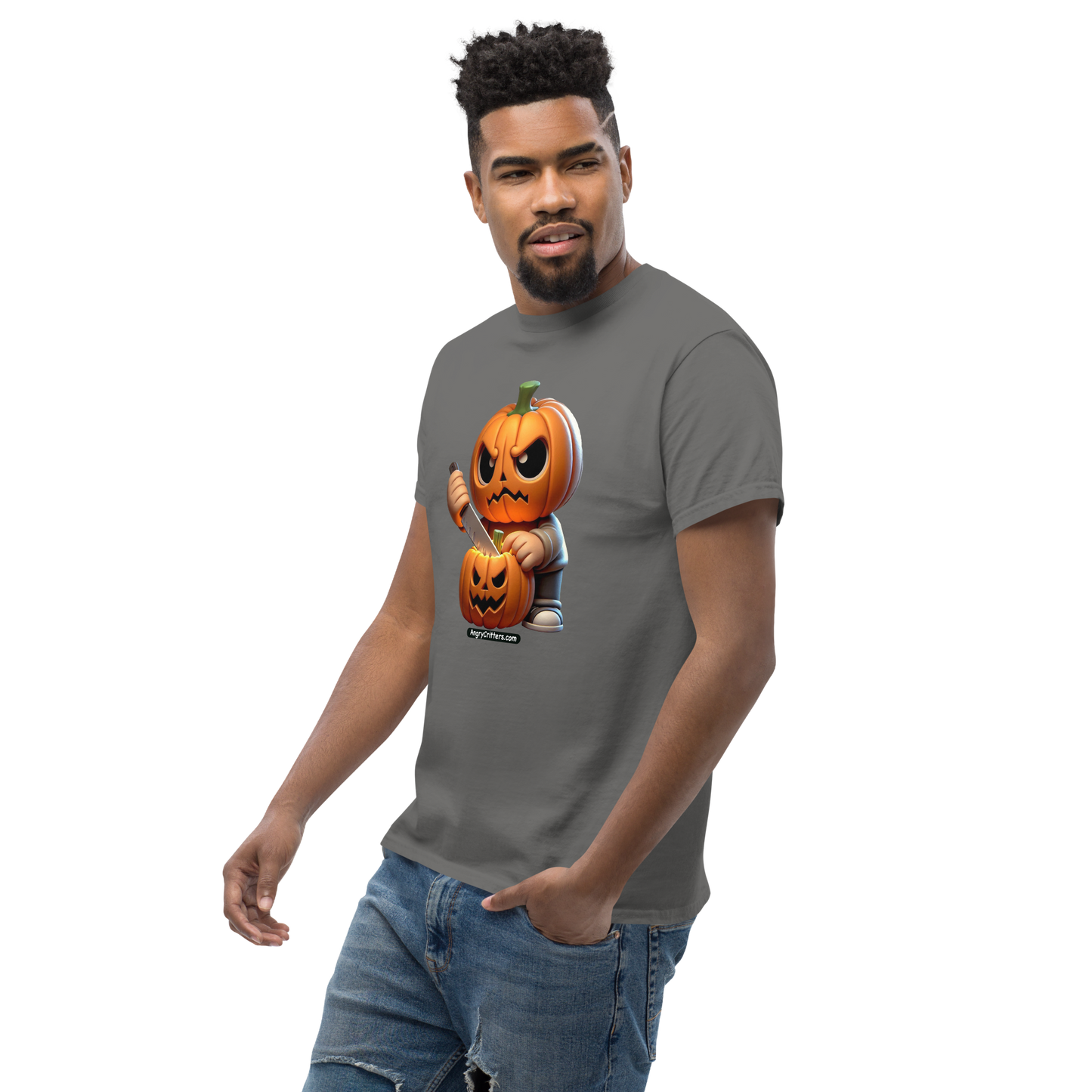 Angry Critters - Jack Carving Pumpkin, Unisex classic tee