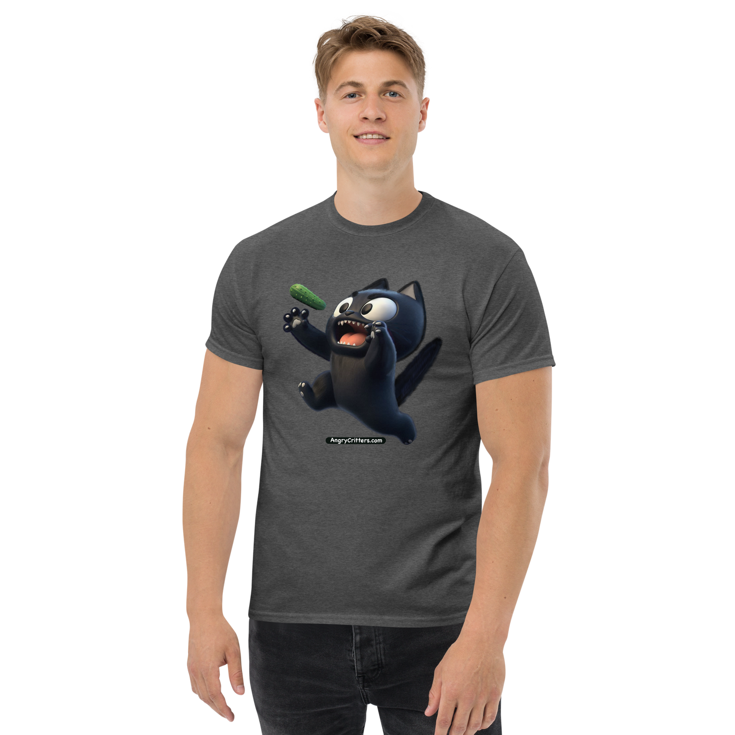 Angry Critters - Black Cat Scare, Unisex classic tee