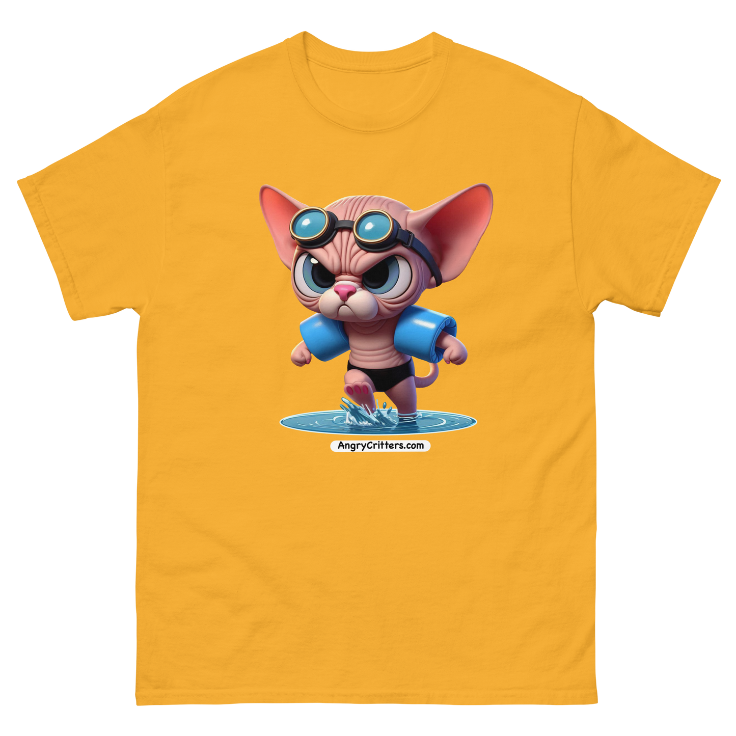 Angry Critters - Swimming Sphinx Cat, Unisex classic tee