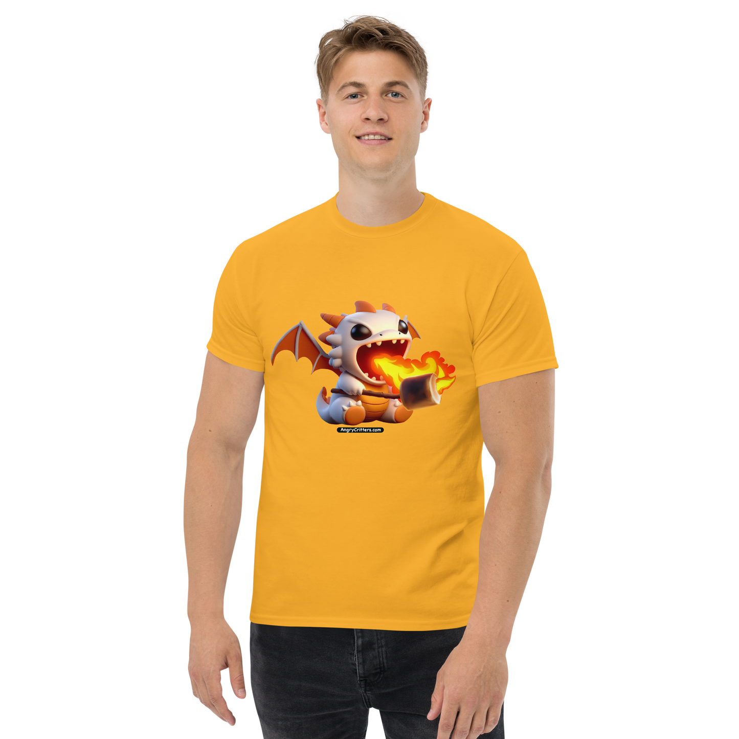 Angry Critters - Dragon Toasting Marshmallow, Unisex classic tee