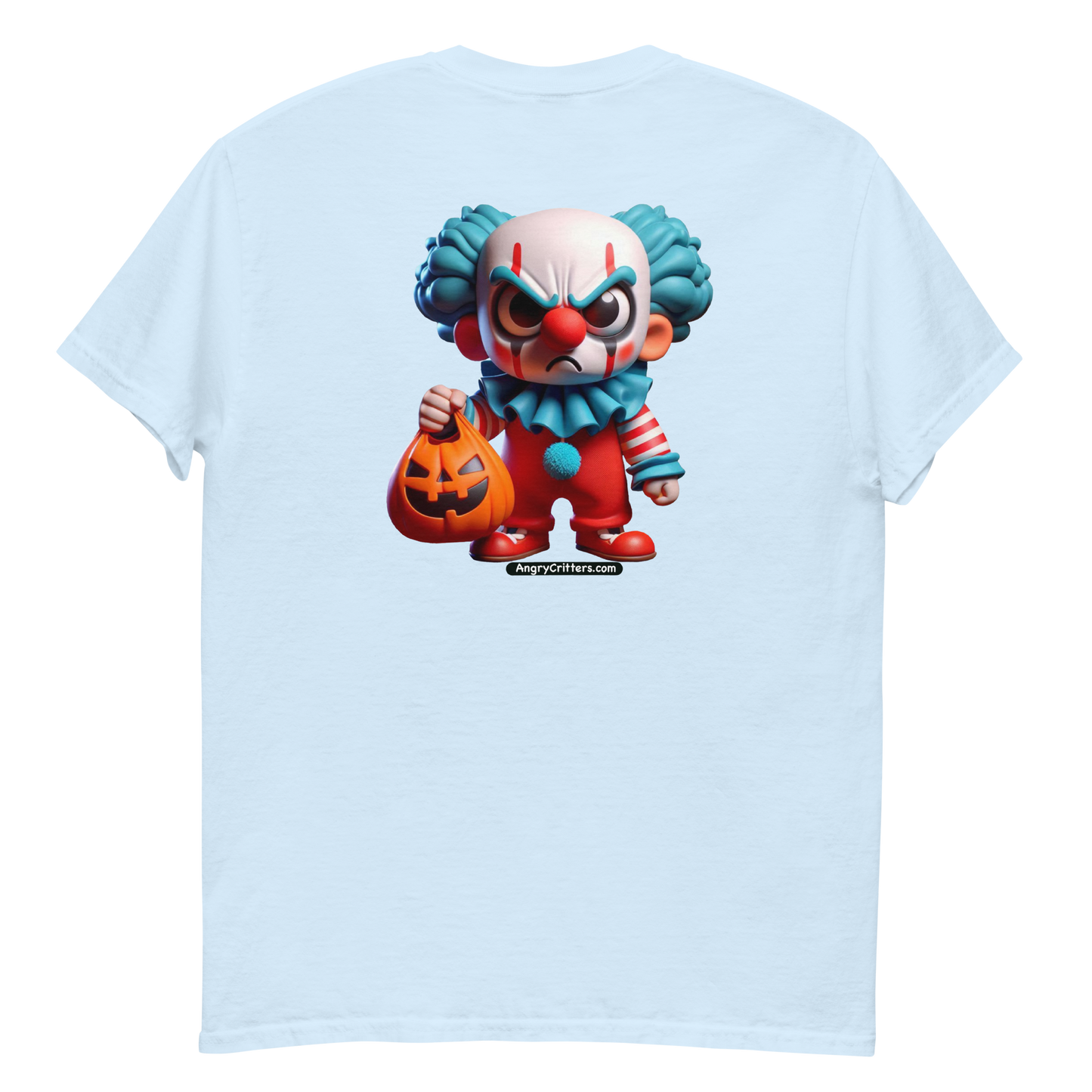 Angry Critters - Halloween Clown Blue F/B, Unisex classic tee