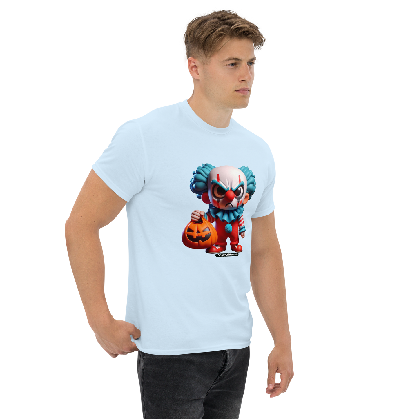 Angry Critters - Halloween Clown Blue, Unisex classic tee