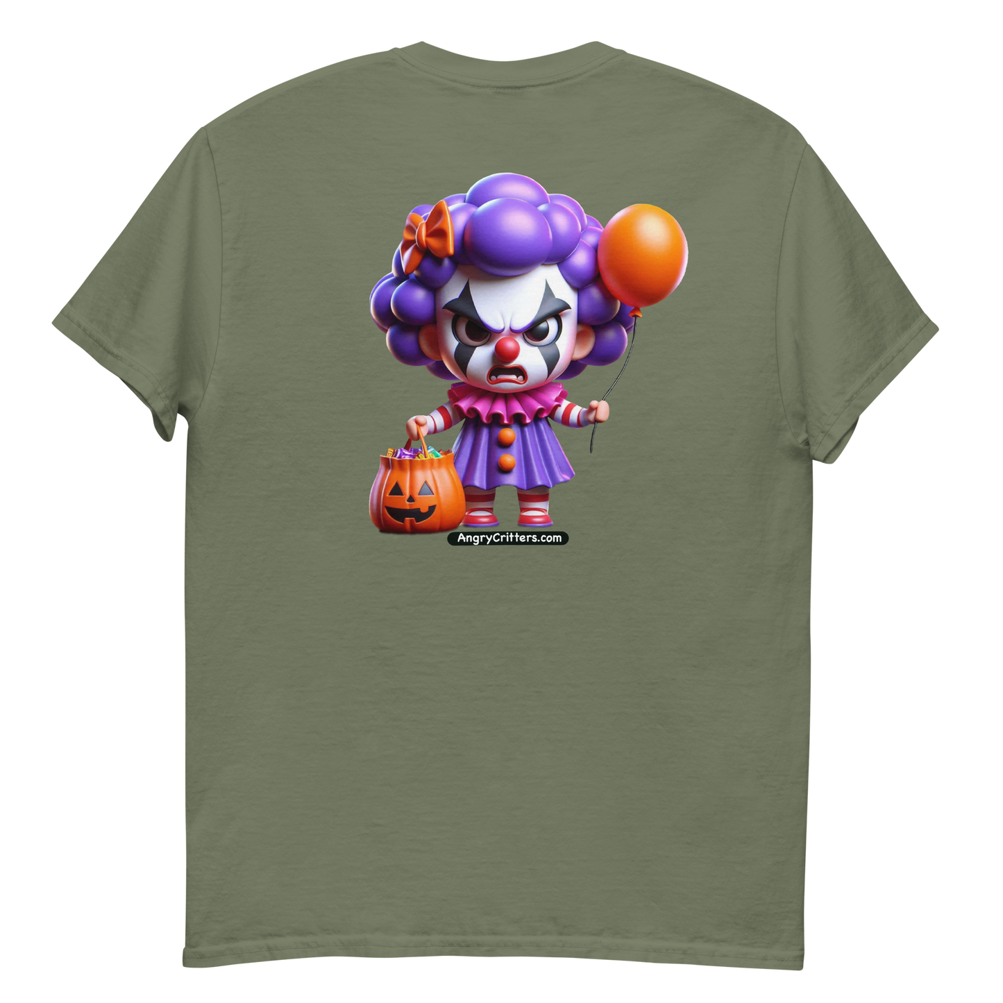 Angry Critters - Halloween Clown Purple F/B, Unisex classic tee