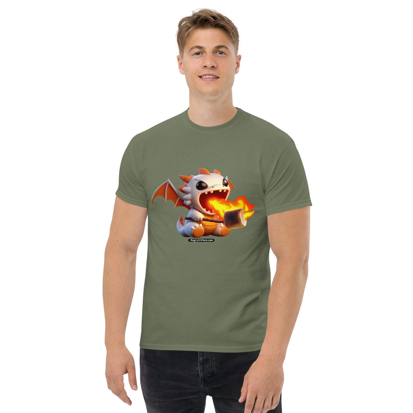 Angry Critters - Dragon Toasting Marshmallow, Unisex classic tee