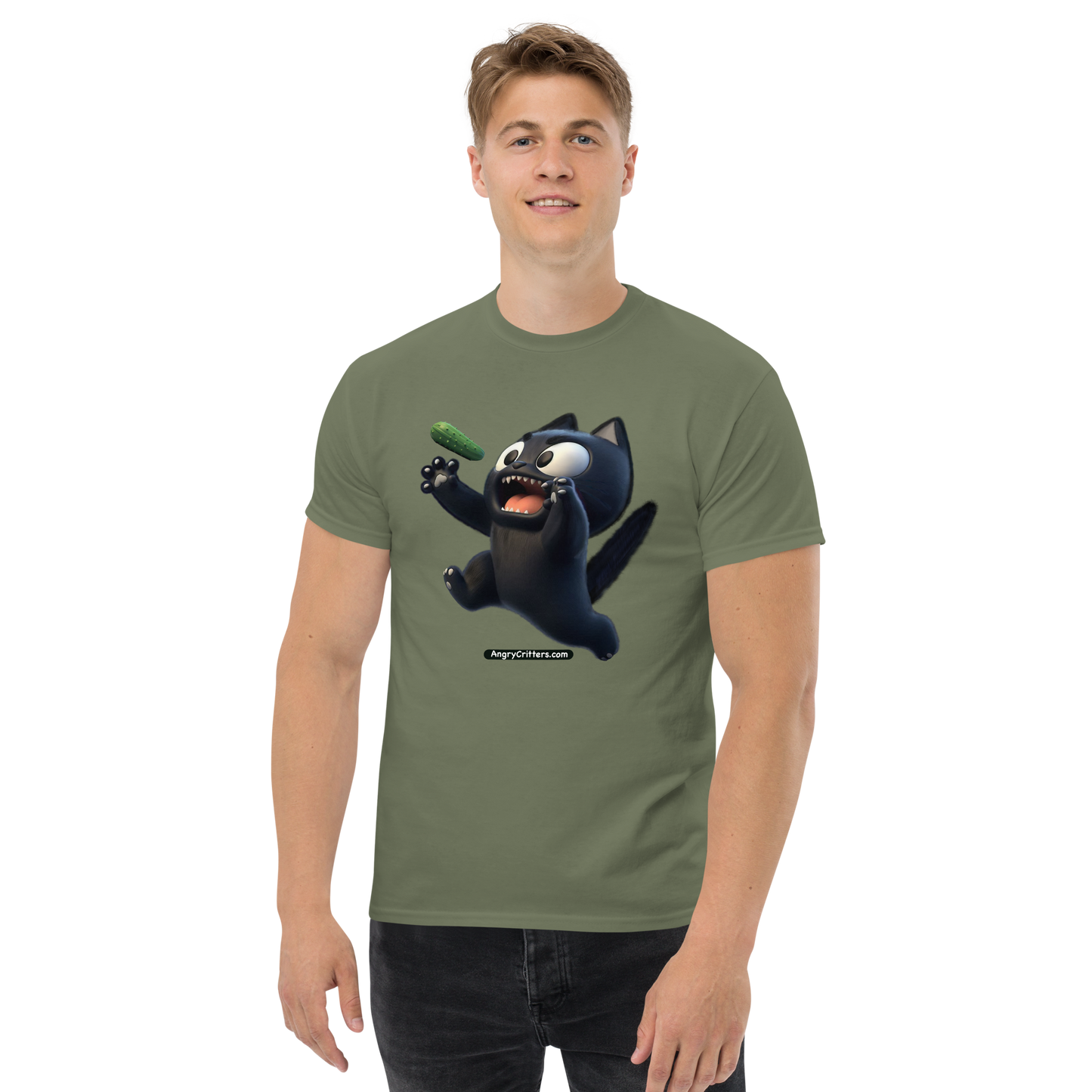 Angry Critters - Black Cat Scare, Unisex classic tee