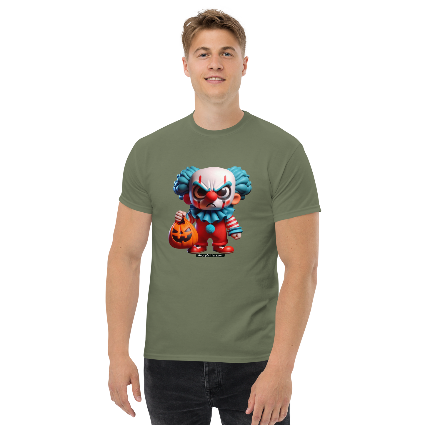 Angry Critters - Halloween Clown Blue, Unisex classic tee