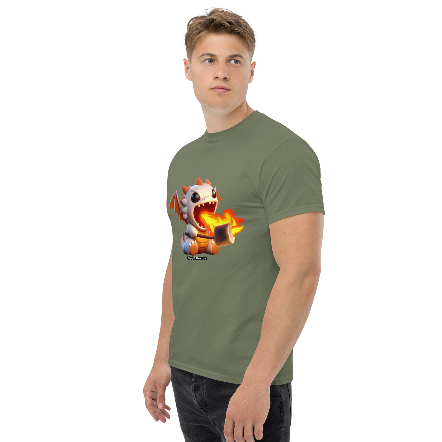 Angry Critters - Dragon Toasting Marshmallow, Unisex classic tee