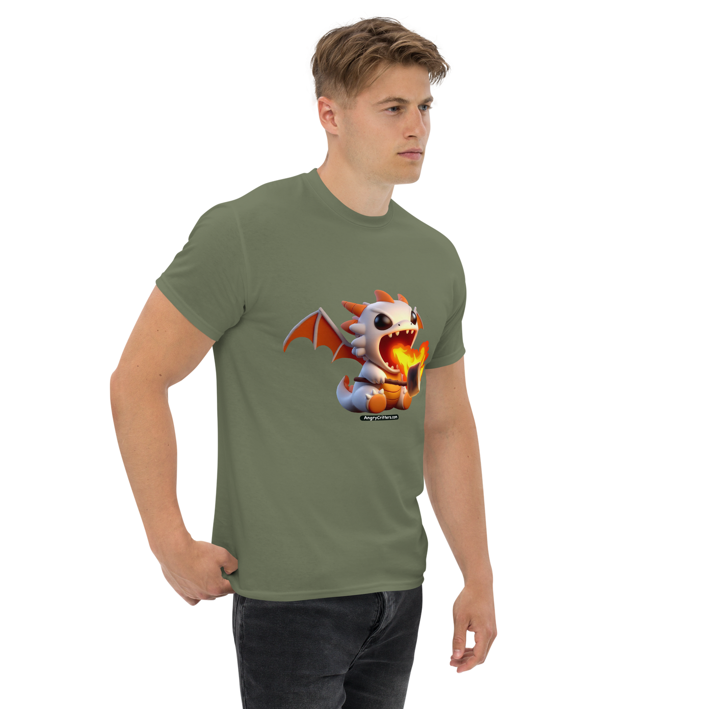 Angry Critters - Dragon Toasting Marshmallow, Unisex classic tee