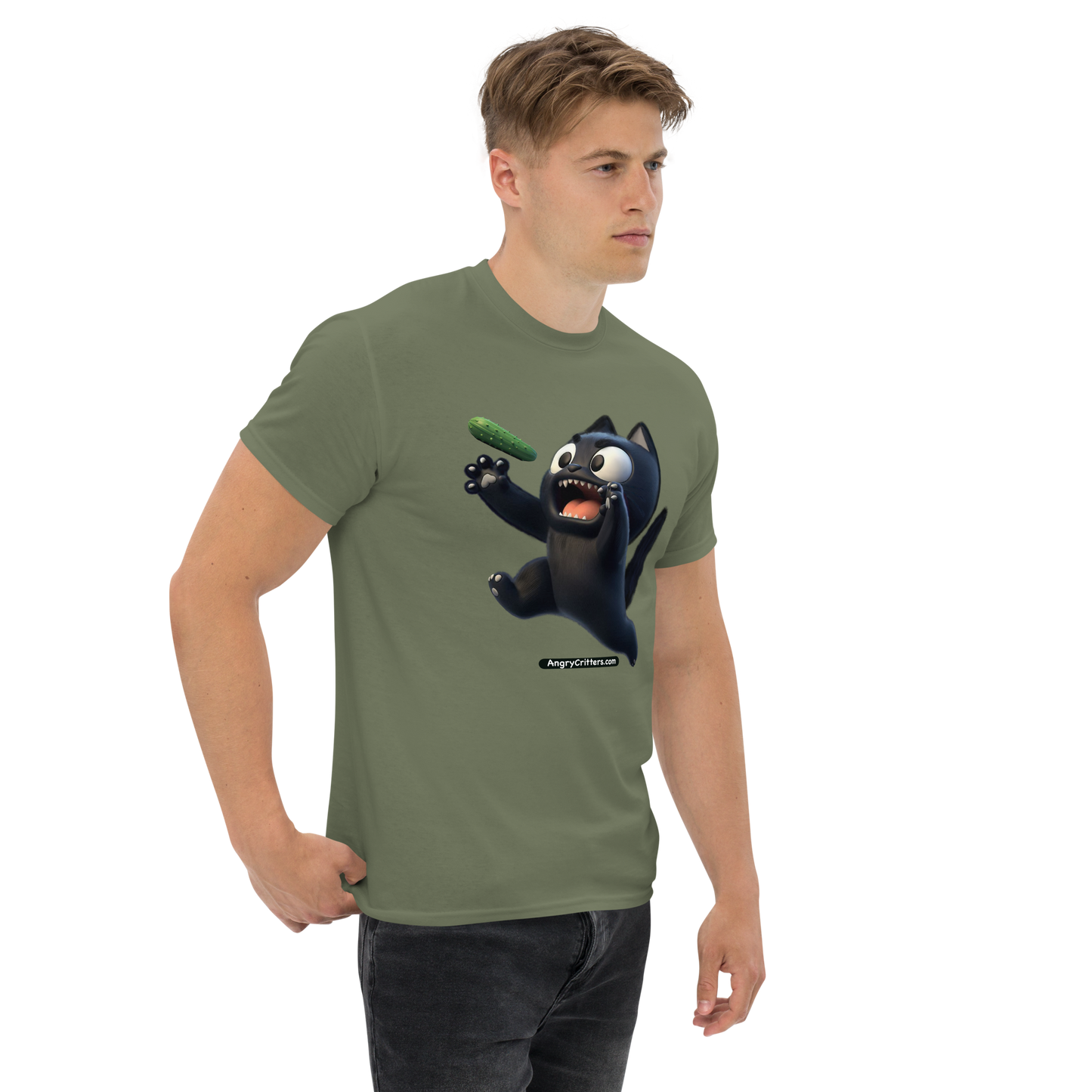 Angry Critters - Black Cat Scare, Unisex classic tee