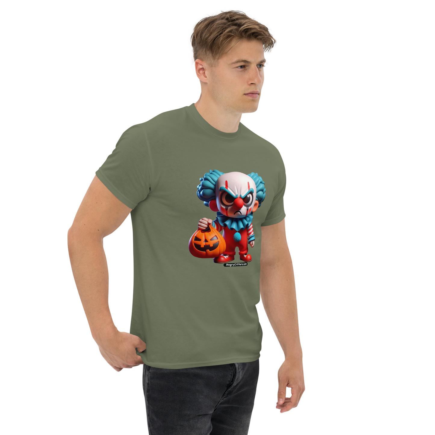 Angry Critters - Halloween Clown Blue, Unisex classic tee