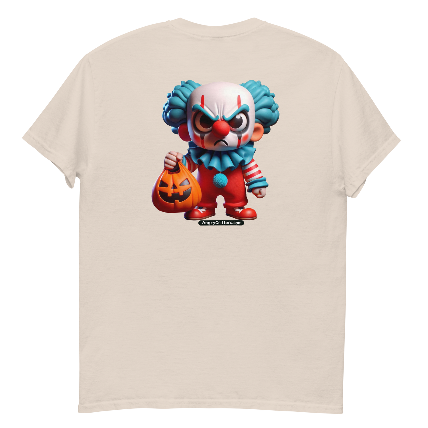 Angry Critters - Halloween Clown Blue F/B, Unisex classic tee