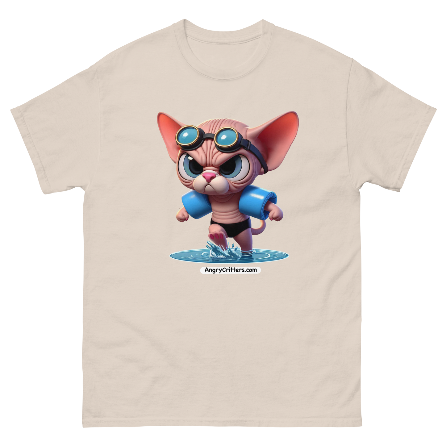 Angry Critters - Swimming Sphinx Cat, Unisex classic tee