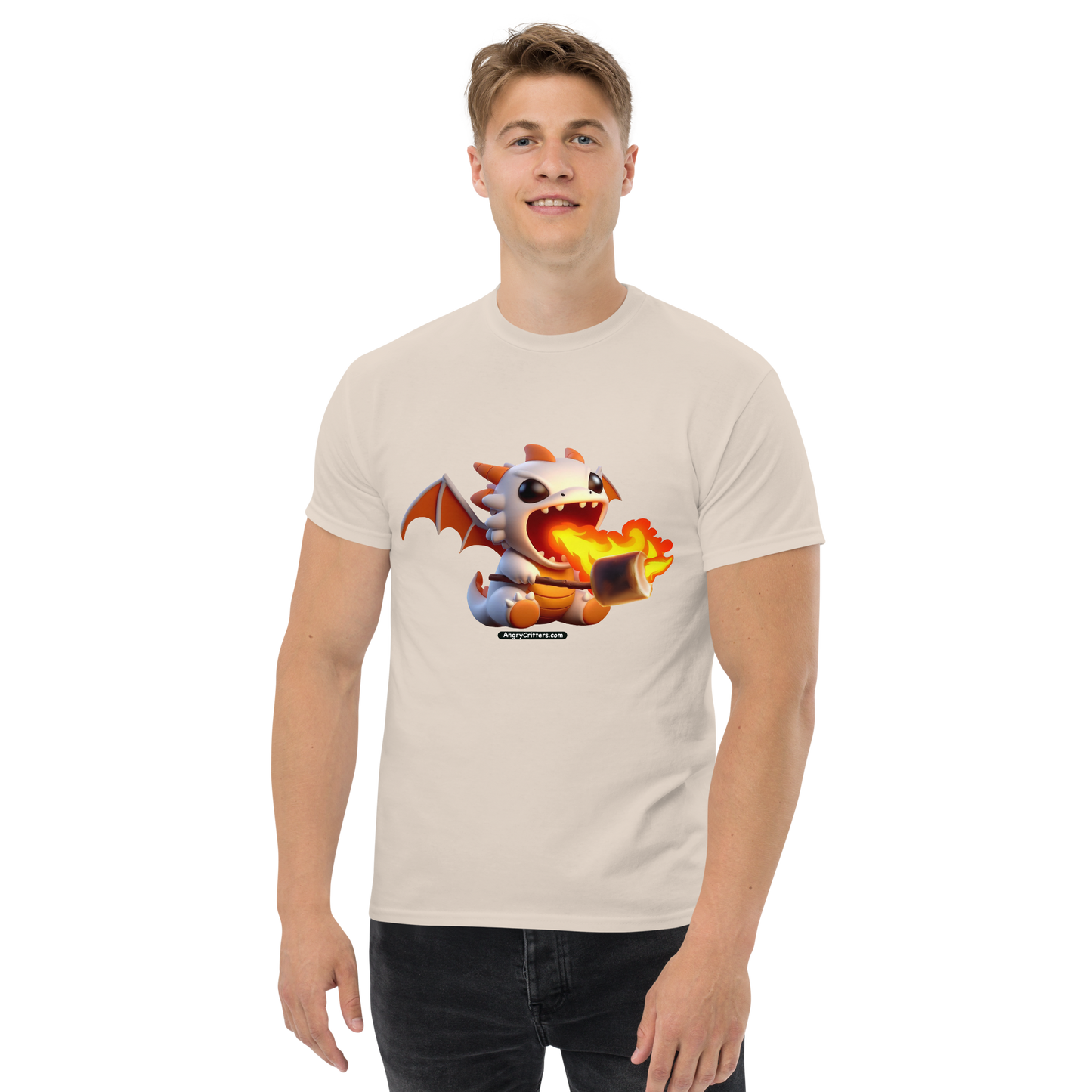 Angry Critters - Dragon Toasting Marshmallow, Unisex classic tee