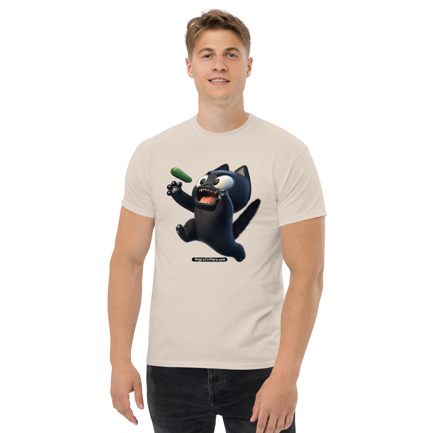 Angry Critters - Black Cat Scare, Unisex classic tee