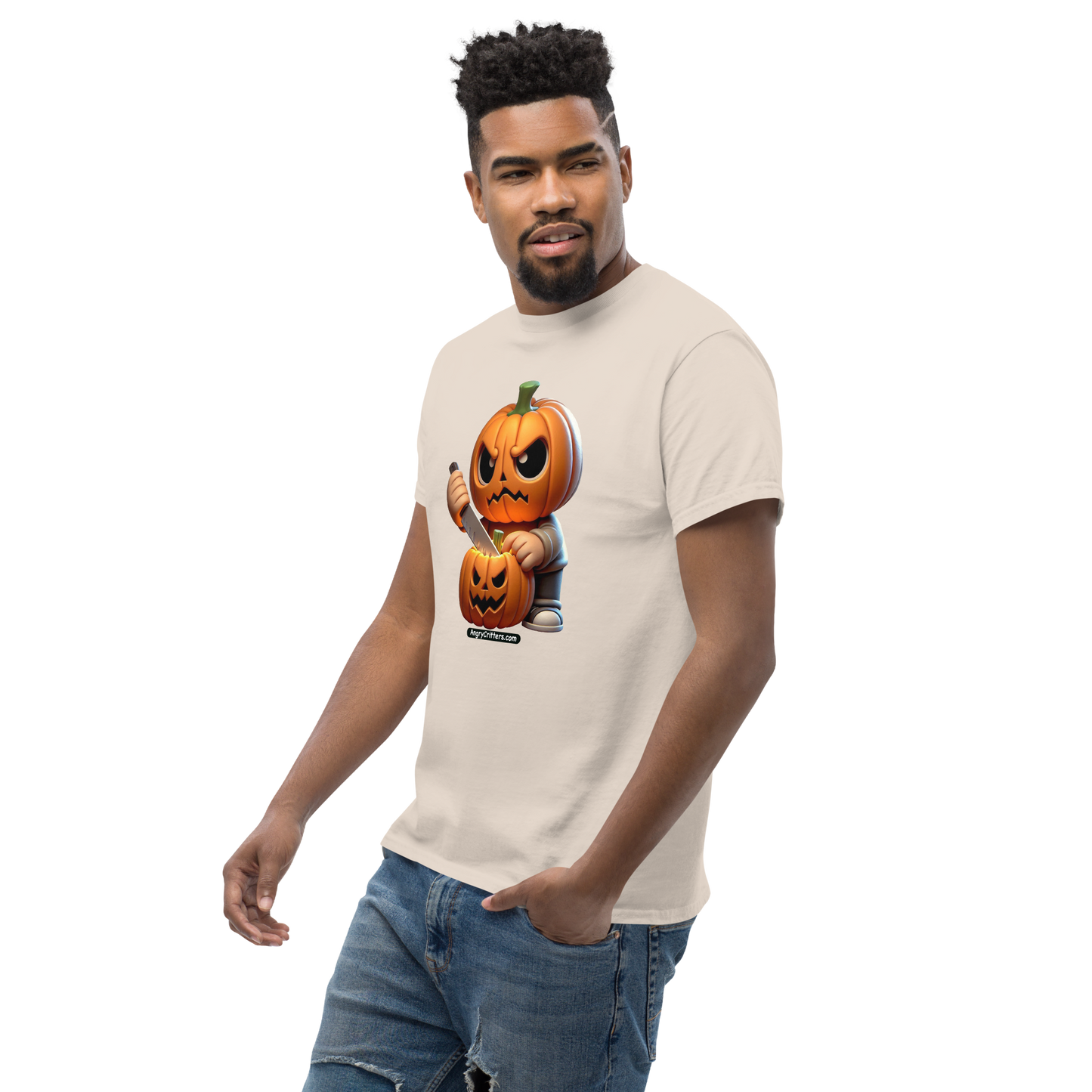 Angry Critters - Jack Carving Pumpkin, Unisex classic tee