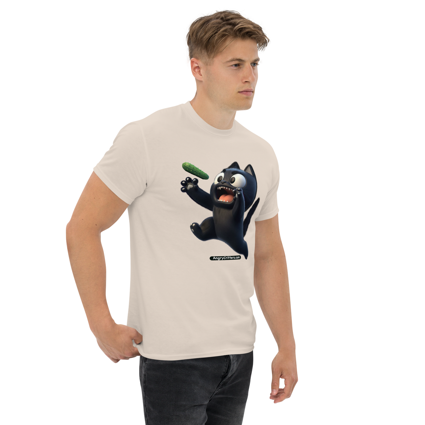 Angry Critters - Black Cat Scare, Unisex classic tee