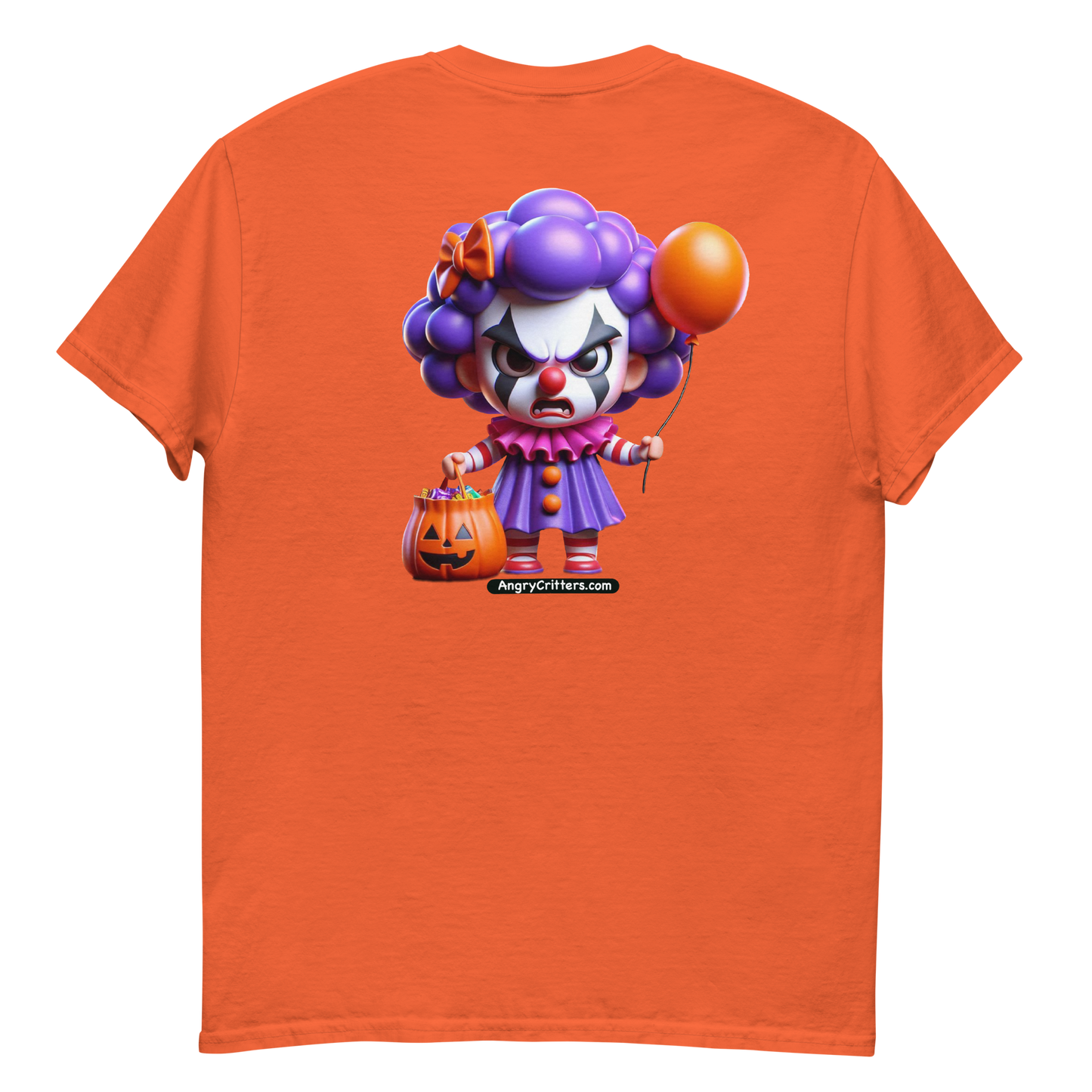 Angry Critters - Halloween Clown Purple F/B, Unisex classic tee